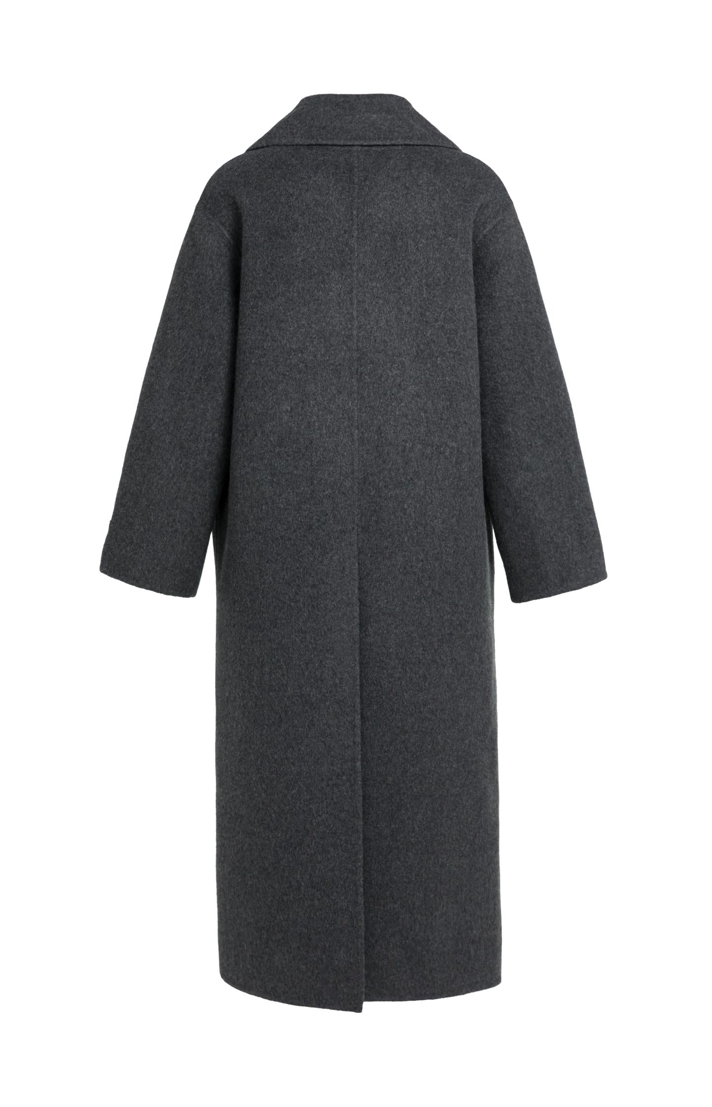 Extra long wool blend coat with oversized fit - Type: lookbook