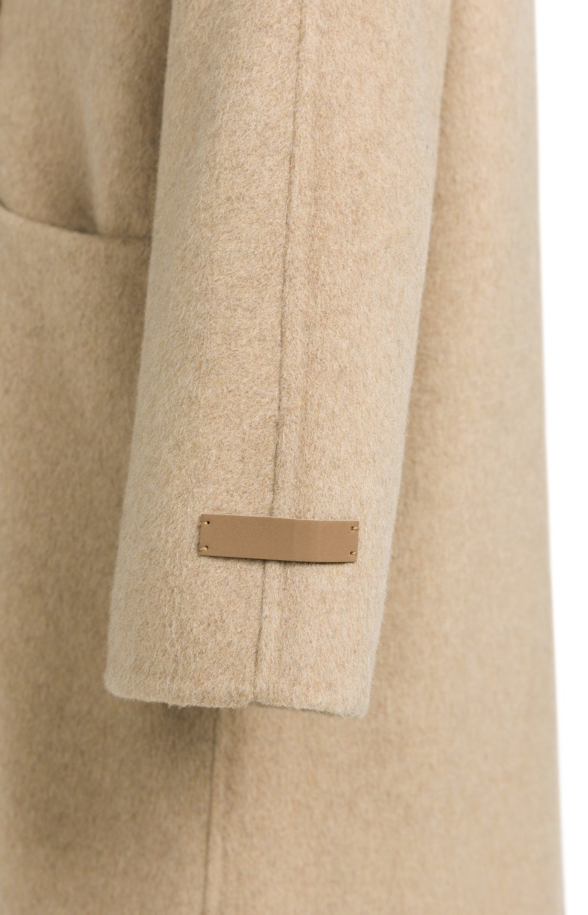Extra long wool blend coat with oversized fit