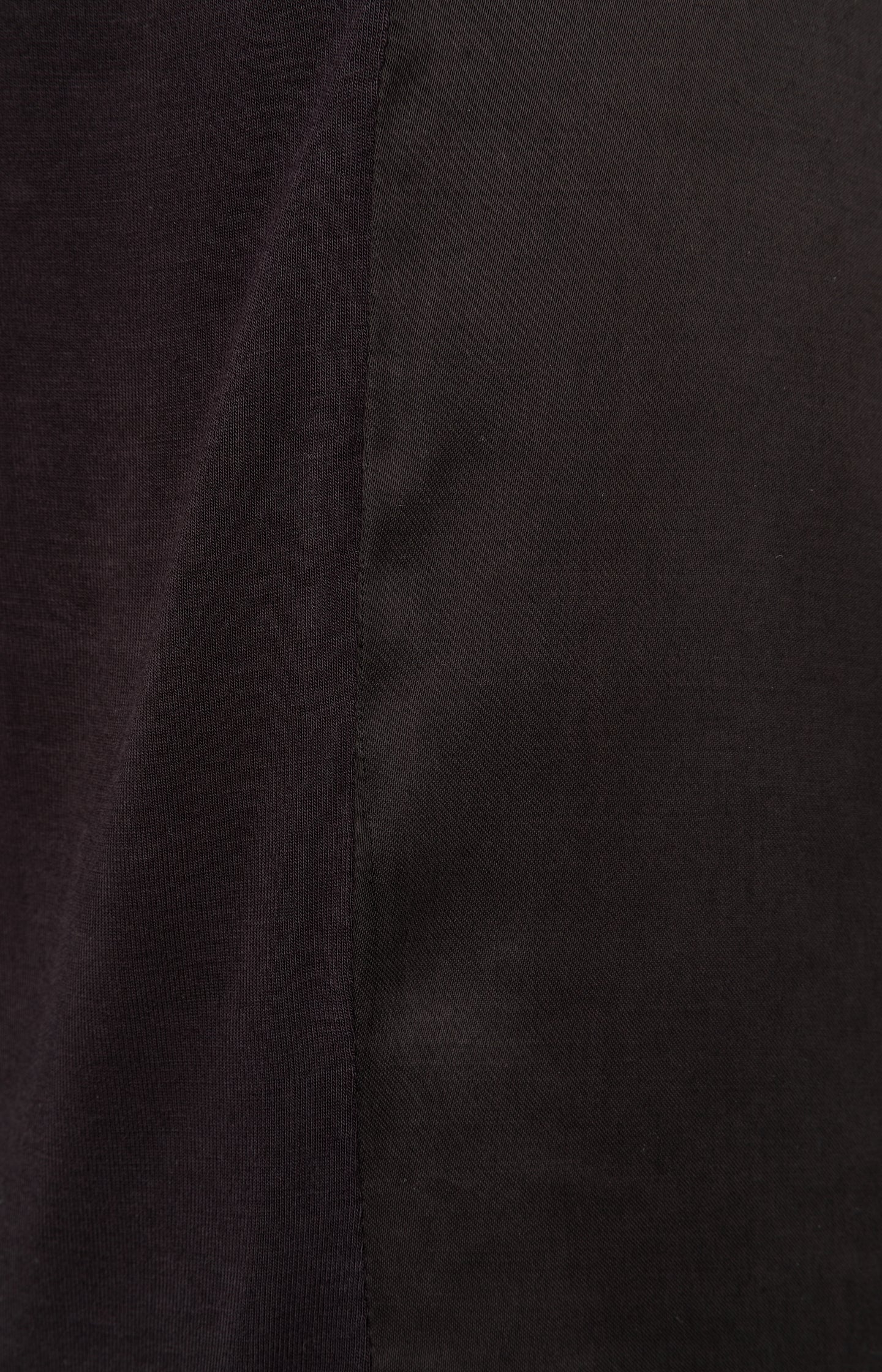 Basic mixed fabric top with round neck and cap sleeves