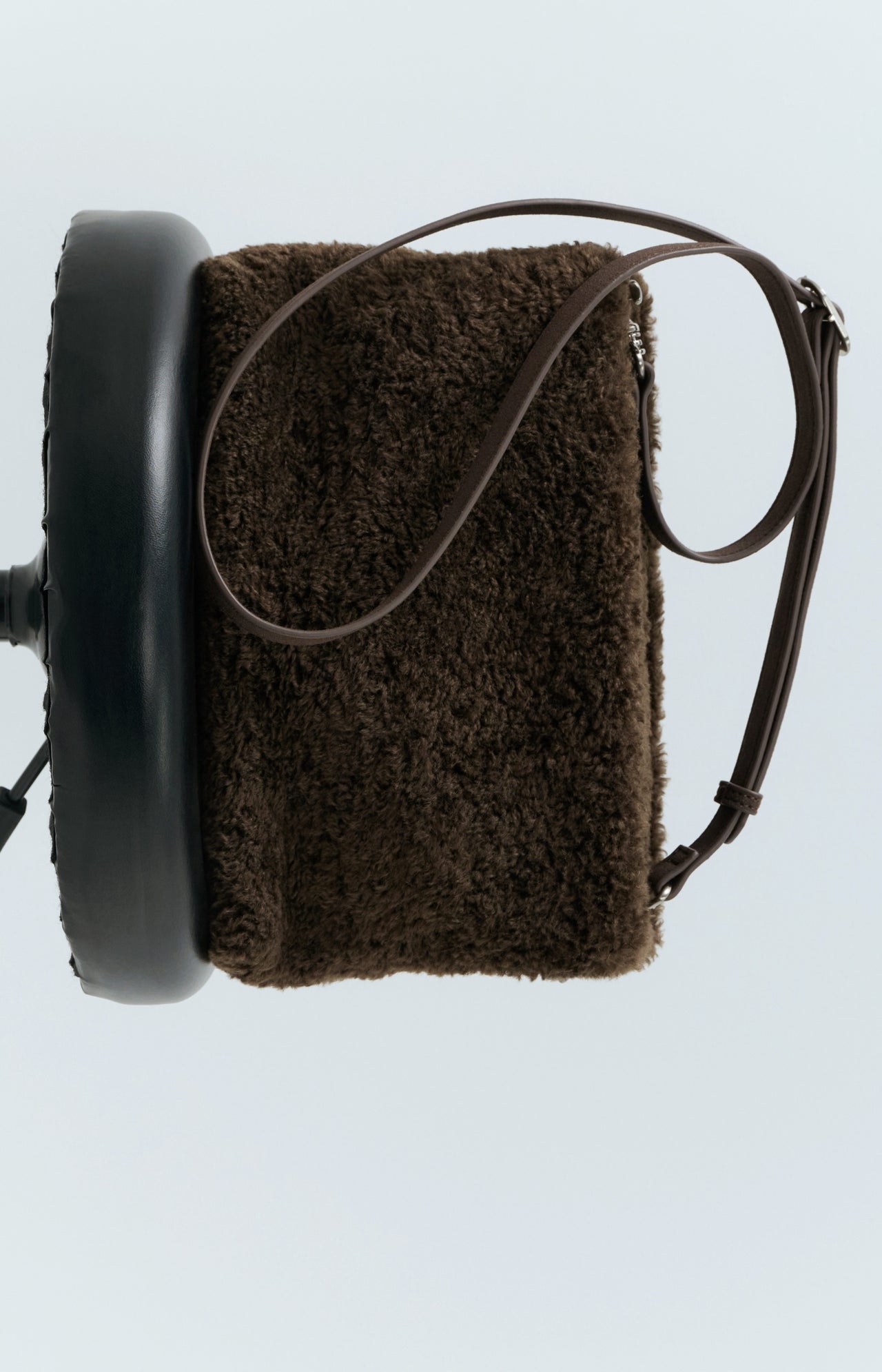 Faux fur crossbody bag