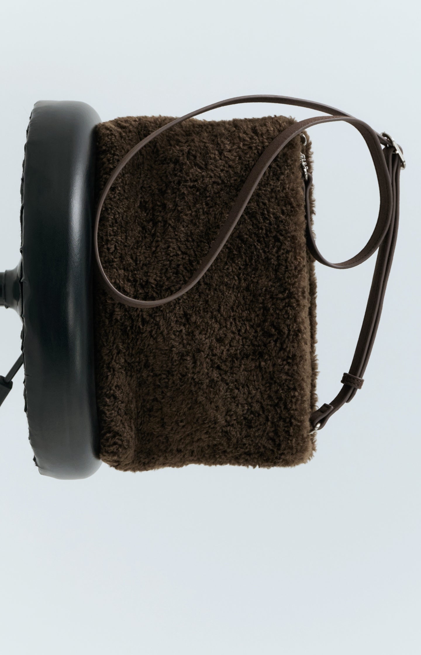 Faux fur crossbody bag
