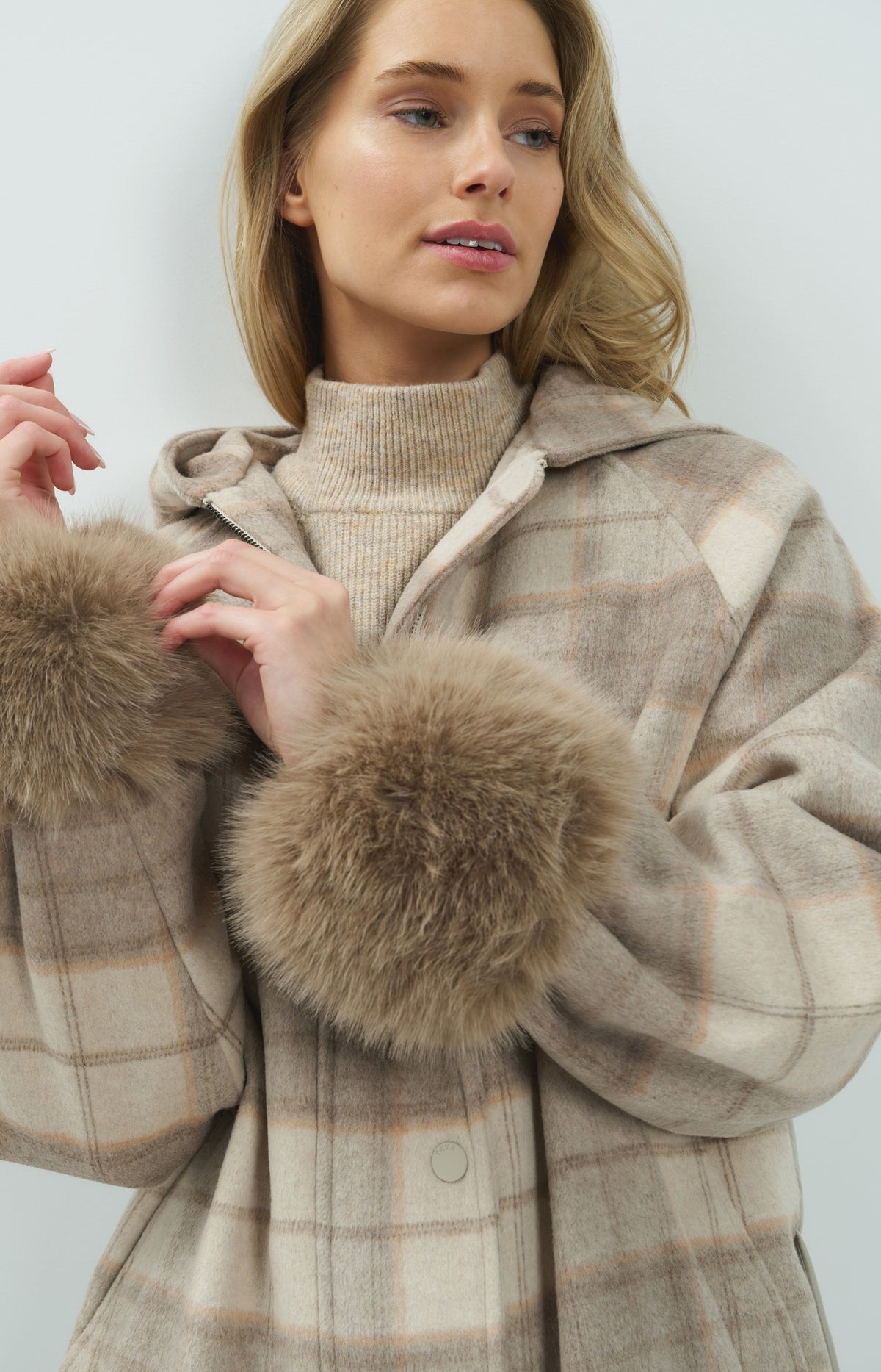 Faux fur cuffs - Pure Cashmere Grey