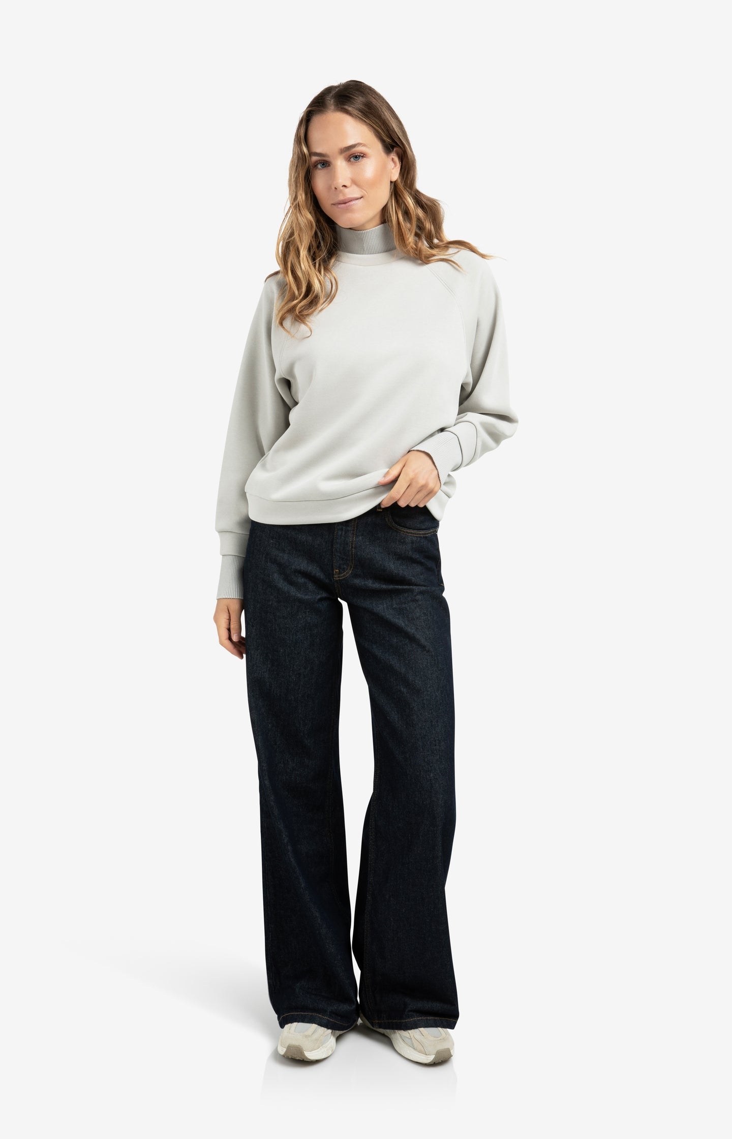 Faux leather trousers with seam details