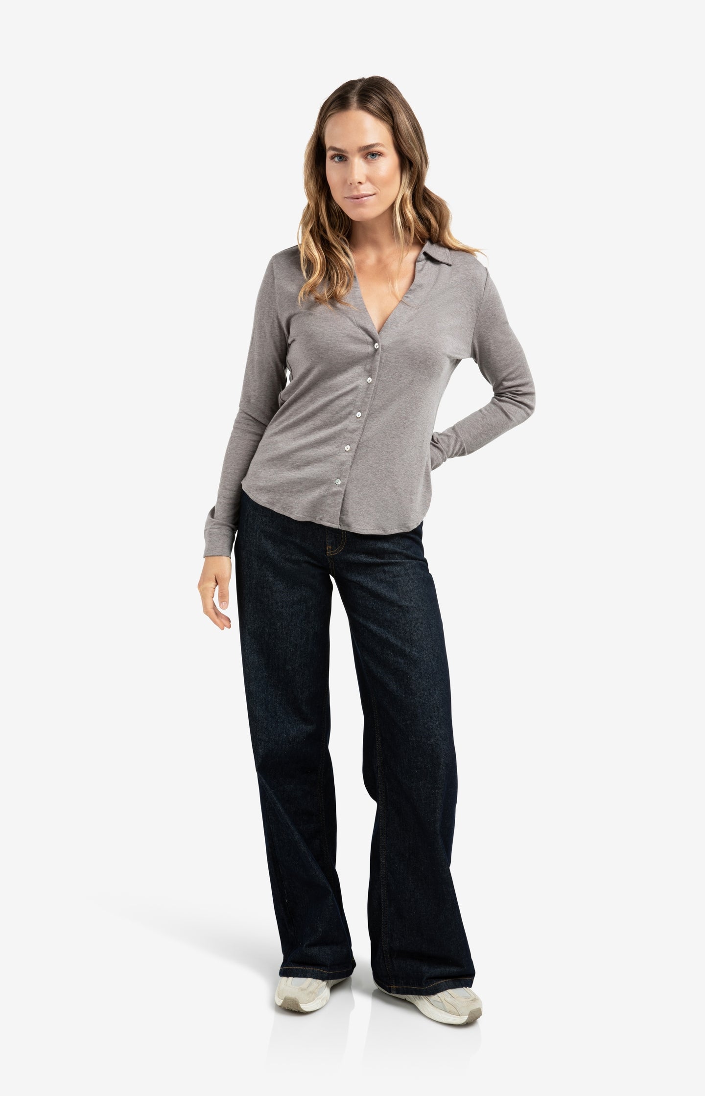 Faux leather trousers with seam details