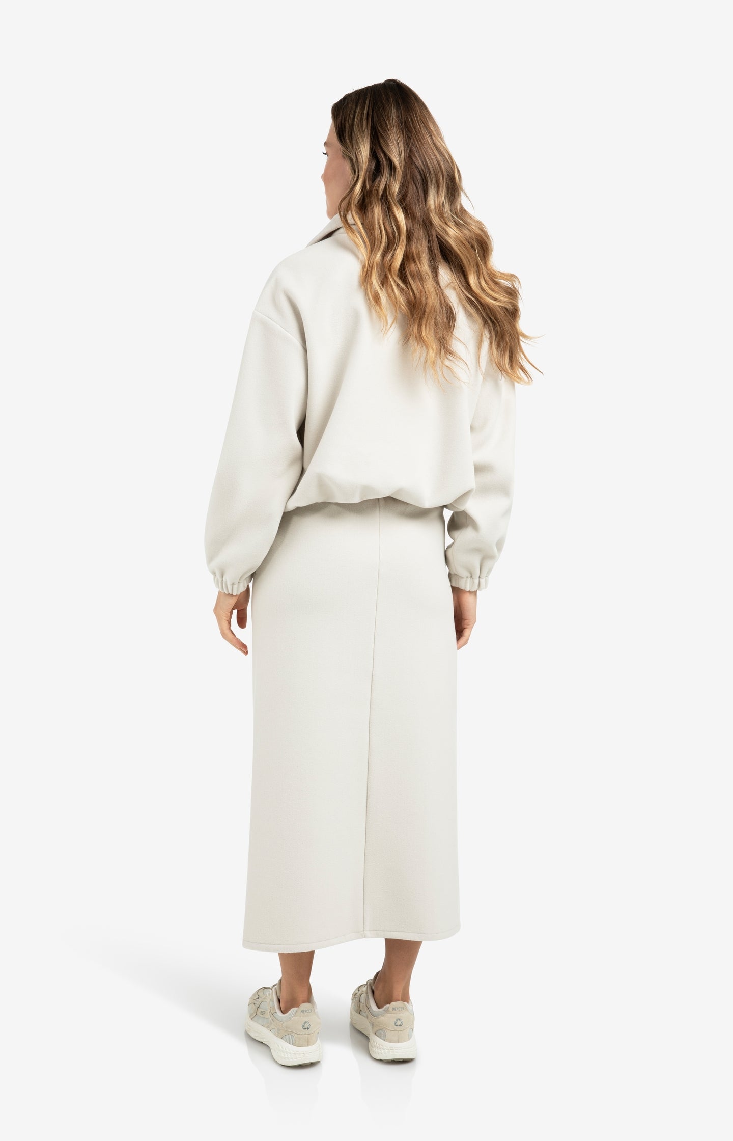 Faux leather trousers with seam details