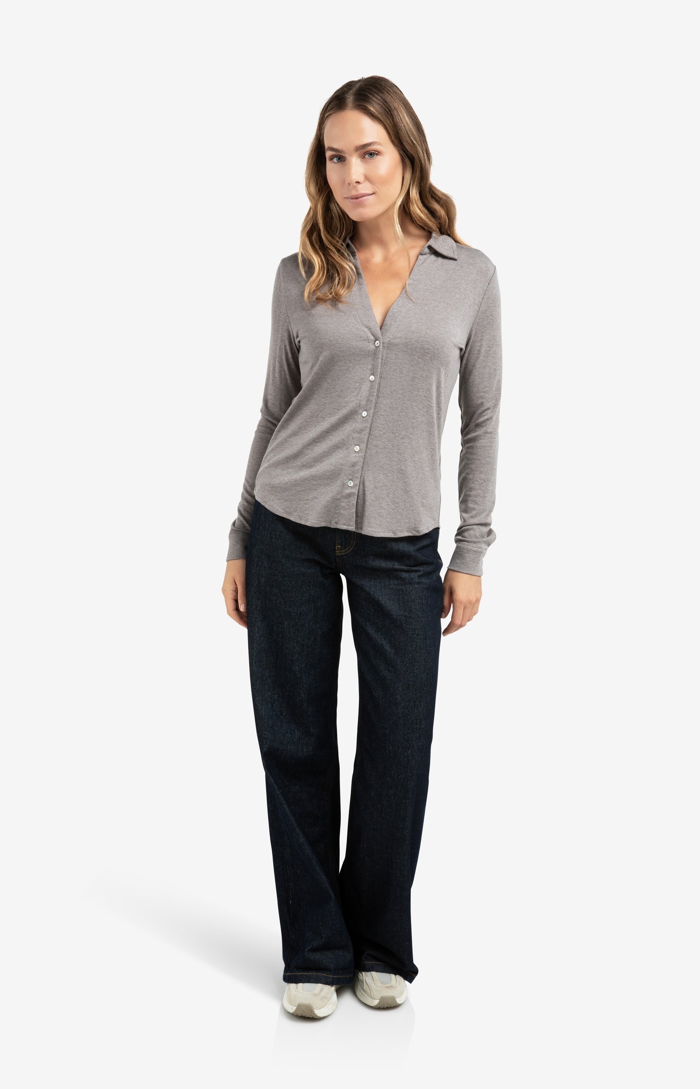 Faux leather trousers with seam details