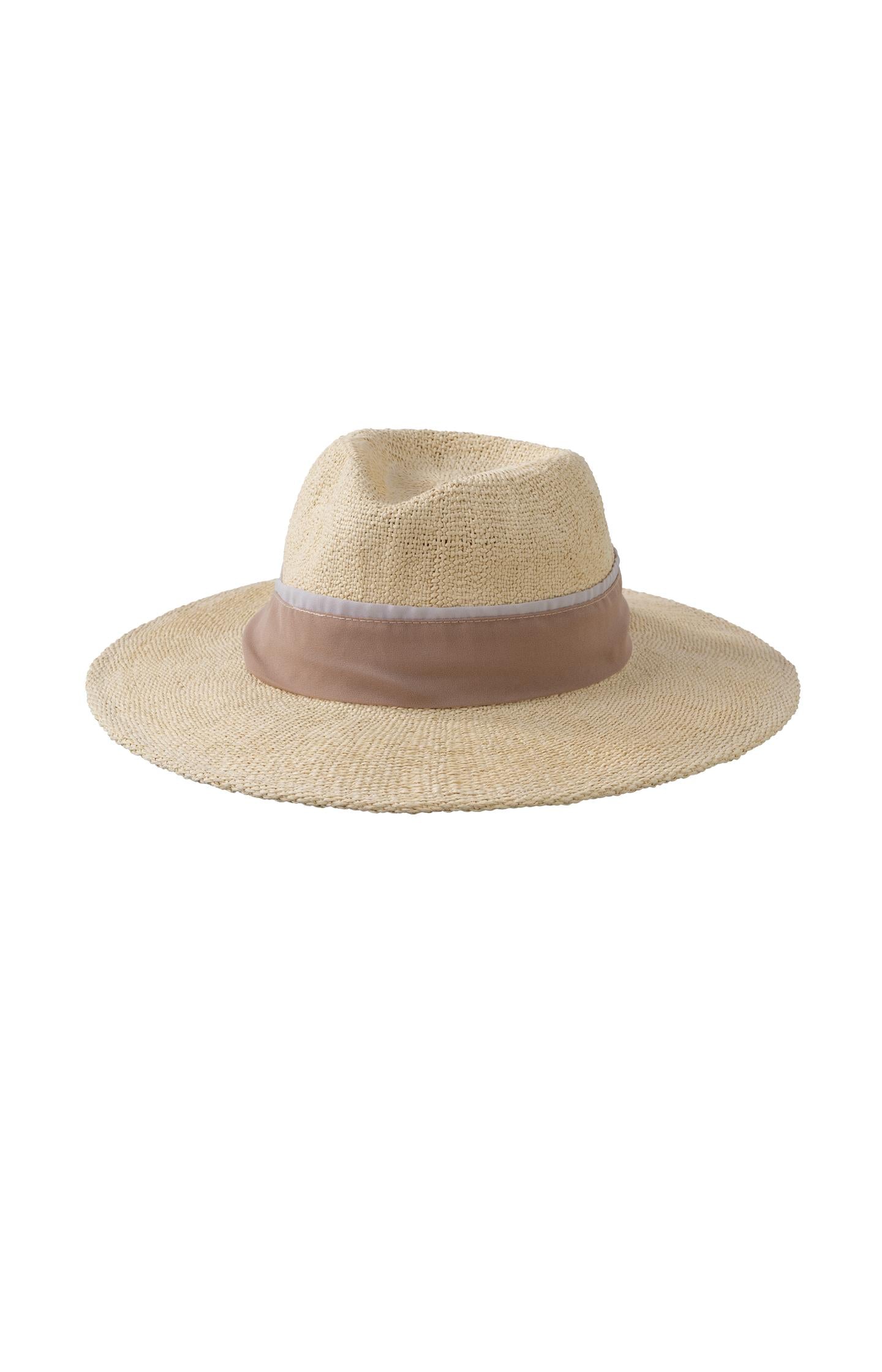 Fedora hat with two-tone band - Cement Beige - Type: product