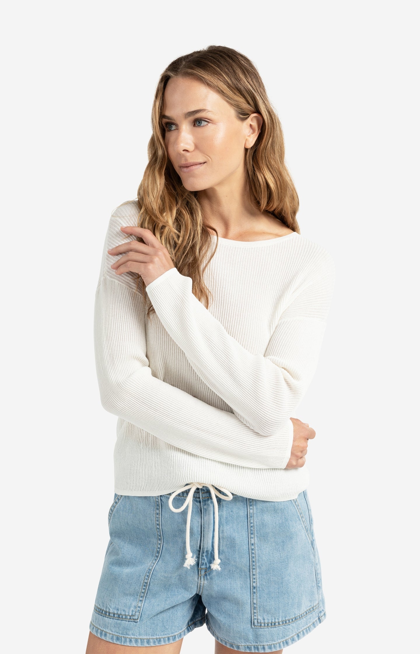 Fine knit cardigan with back button detail