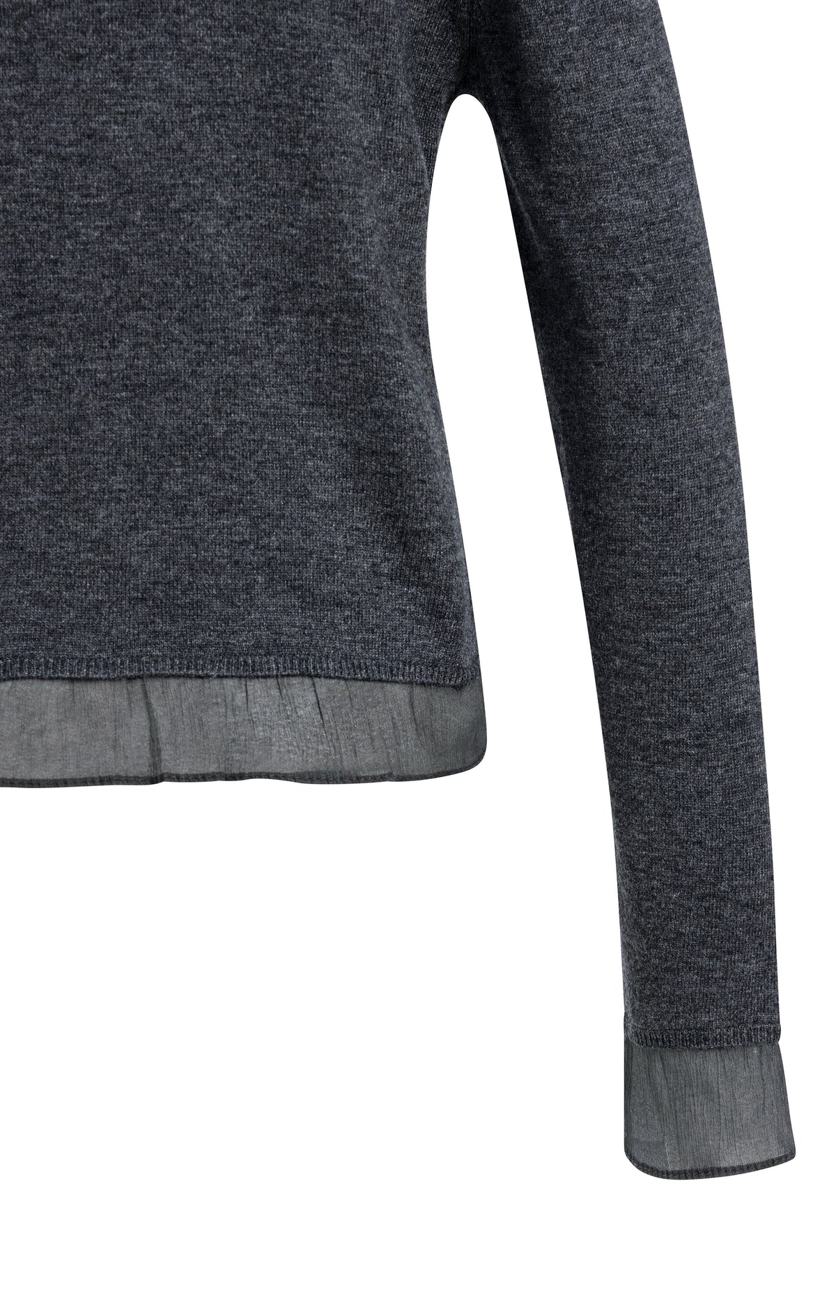 Fine-knit cardigan with button closure - Dark Anthracite Melange