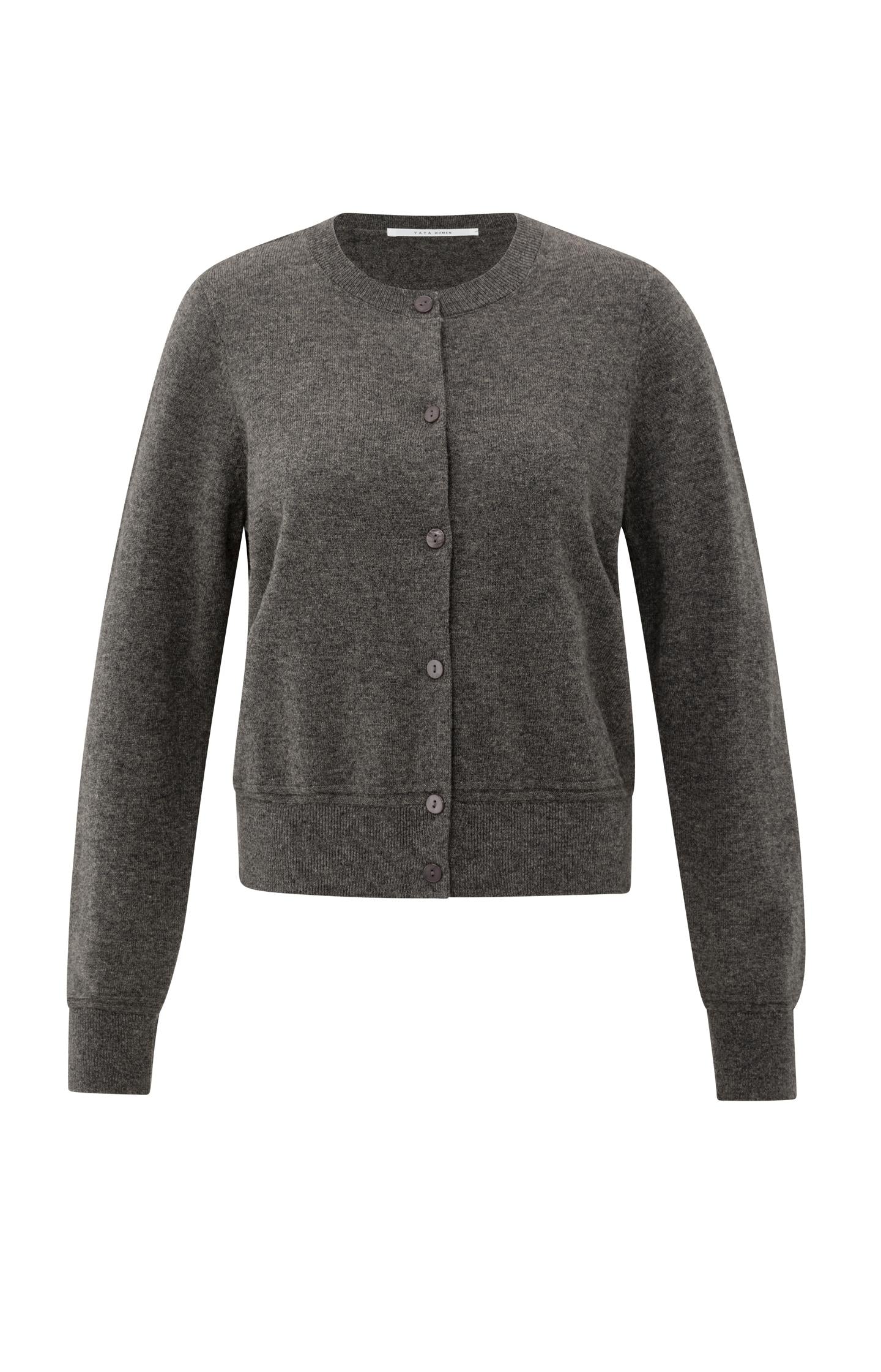 Fine knit cardigan with long sleeves and button closure - Type: product
