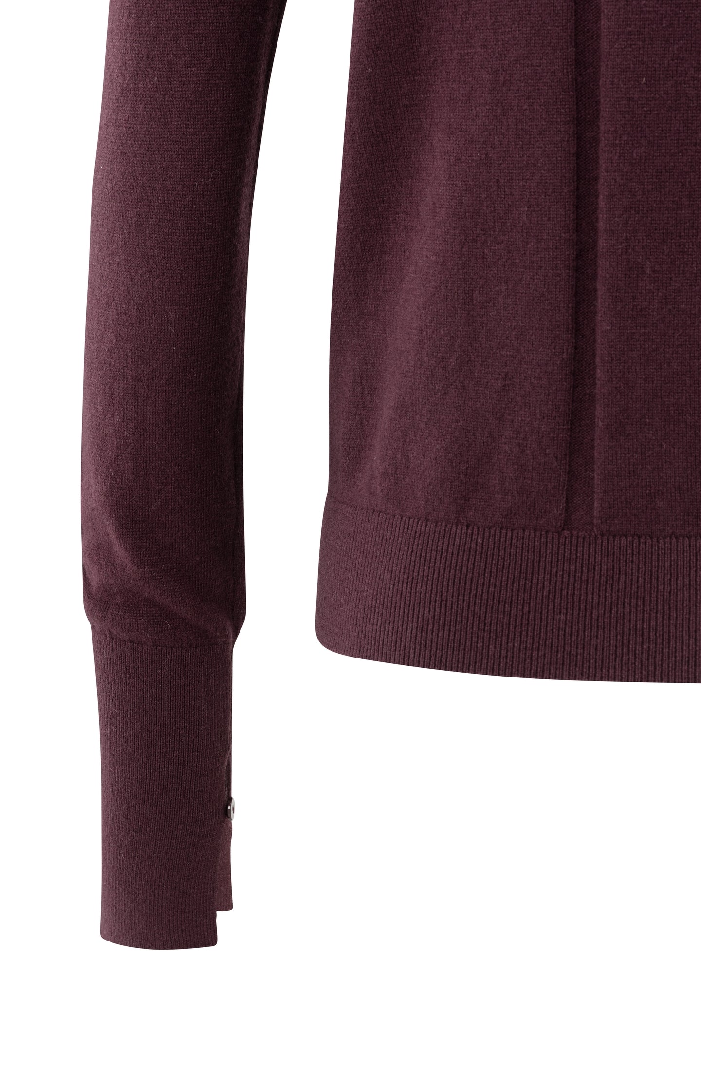 Fine knit sweater with mock neck and cut-out neckline