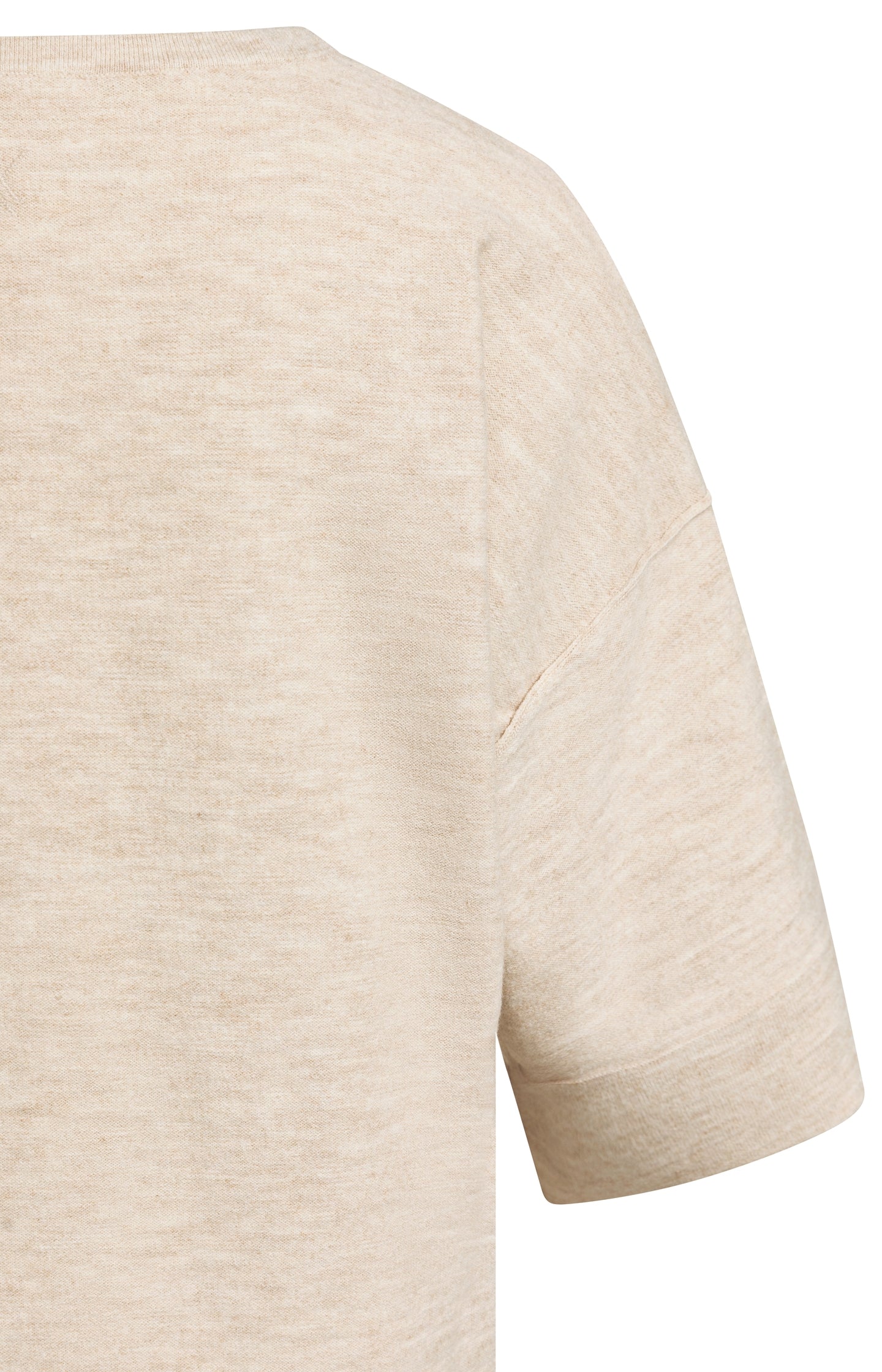 Fine knitted oversized T-shirt with half-length sleeves