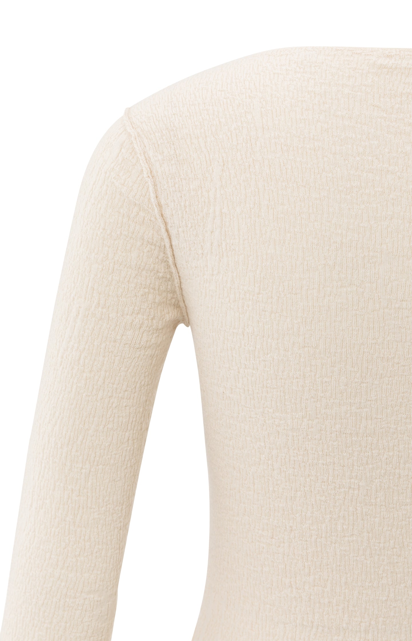 Fine knitted top with texture and long sleeves