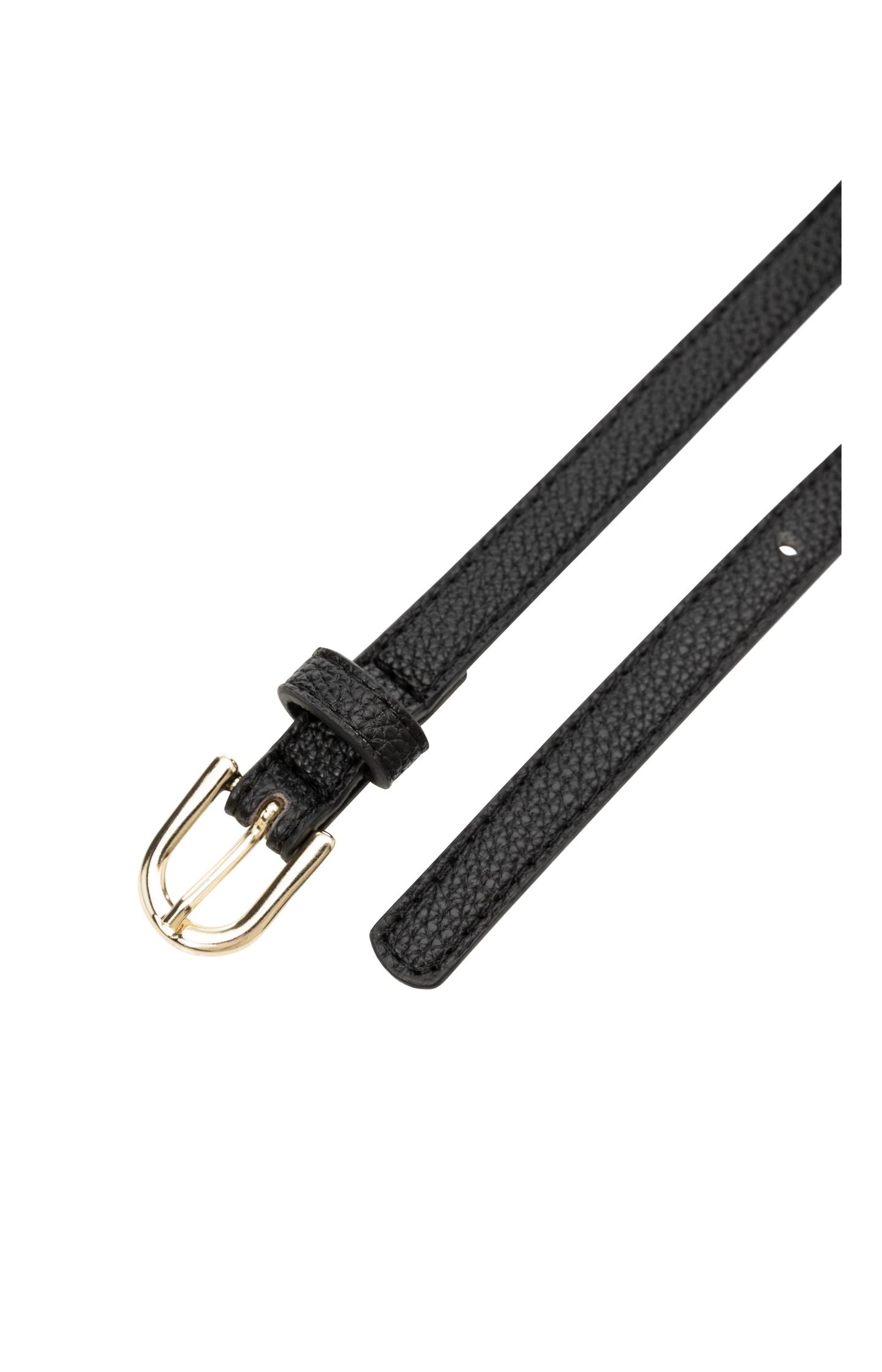 Fine leather belt with rounded buckle - Type: product