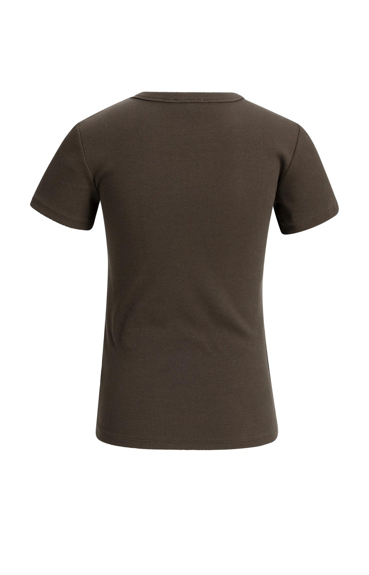 Eng anliegendes T-Shirt mit Rundhalsausschnitt - Delicioso Brown