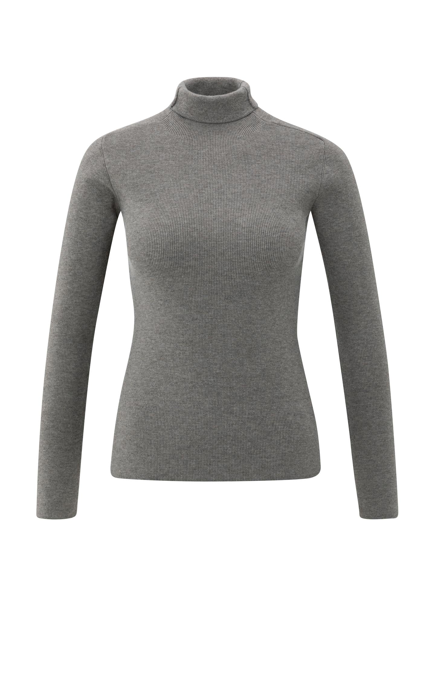 Fitted ribbed top with turtleneck - Type: product