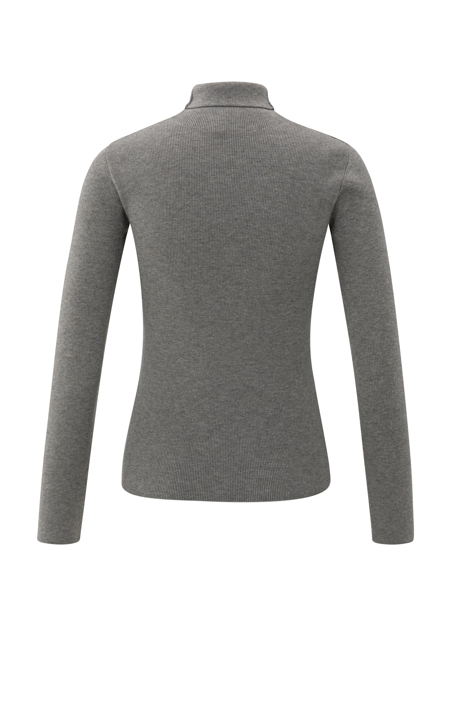 Fitted ribbed top with turtleneck