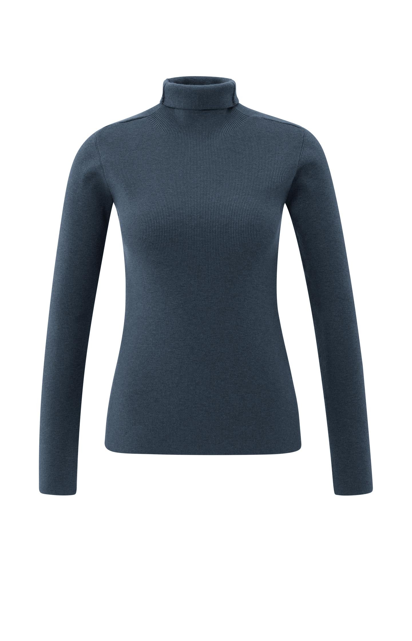 Fitted ribbed top with turtleneck - Type: product
