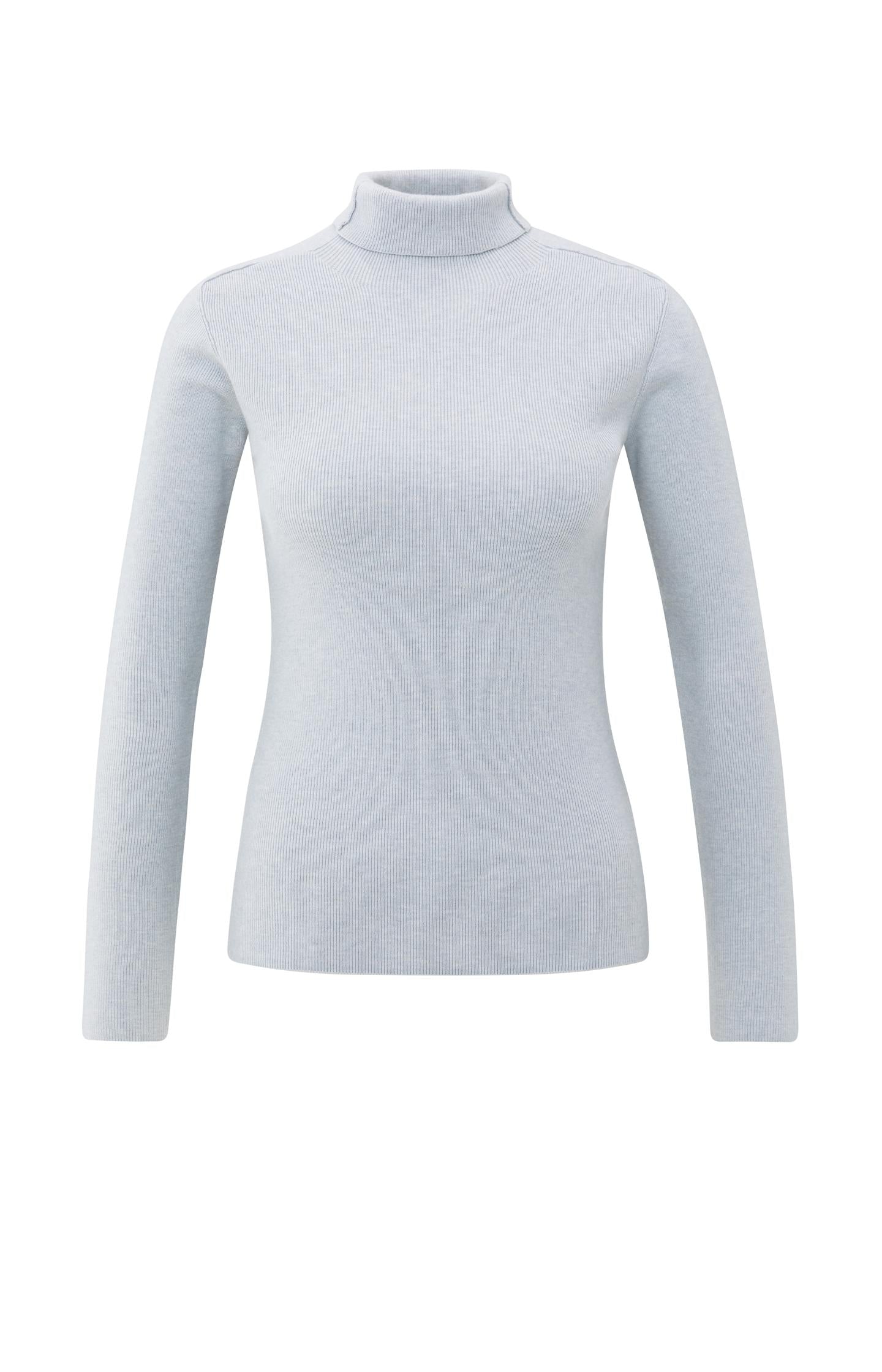 Fitted ribbed top with turtleneck - Type: product