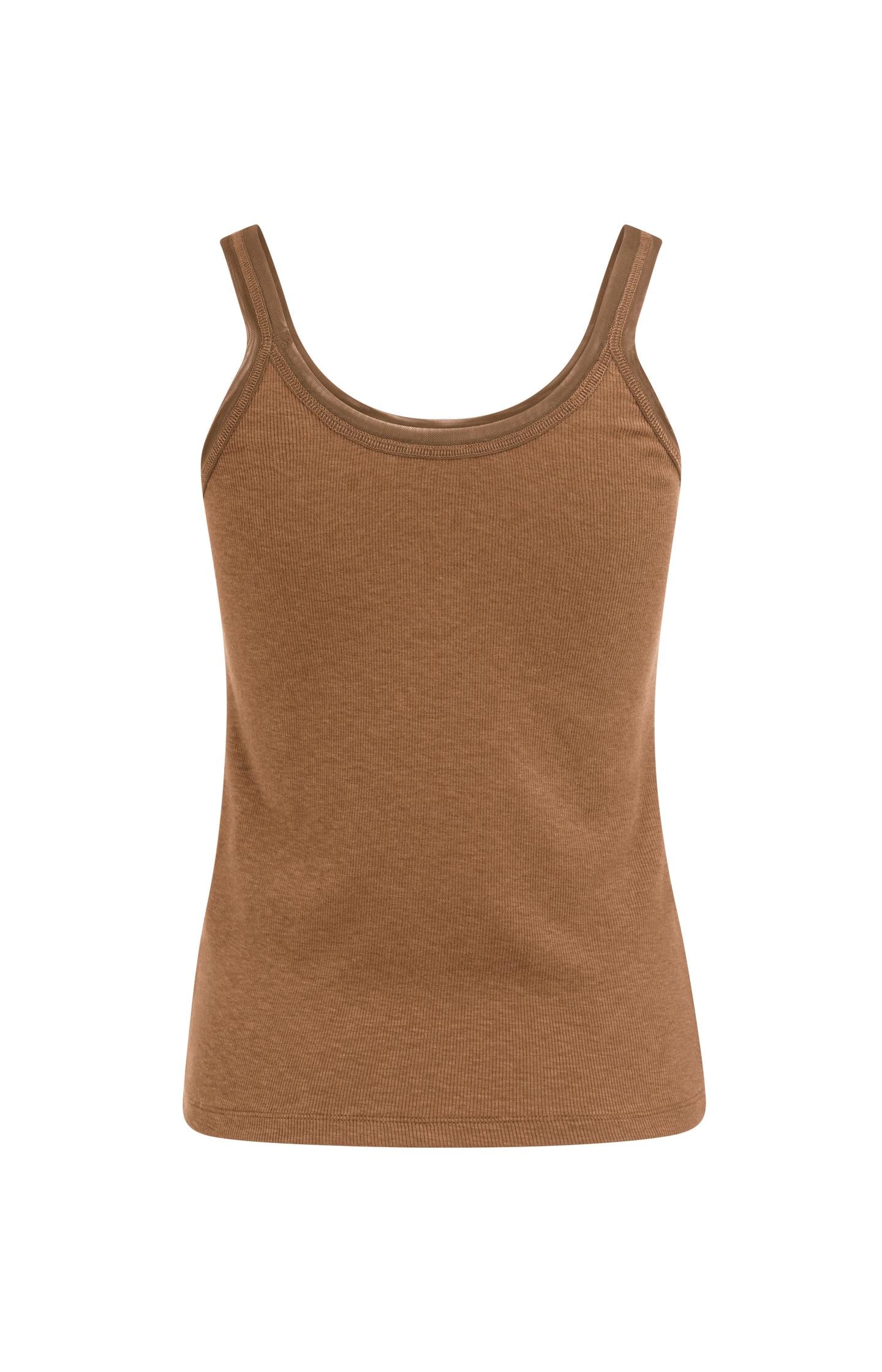 Fitted singlet with mesh trim - Type: product