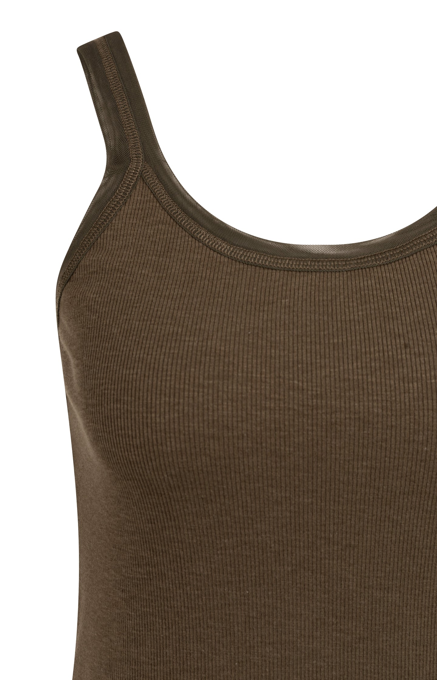 Fitted singlet with mesh trim - Type: product