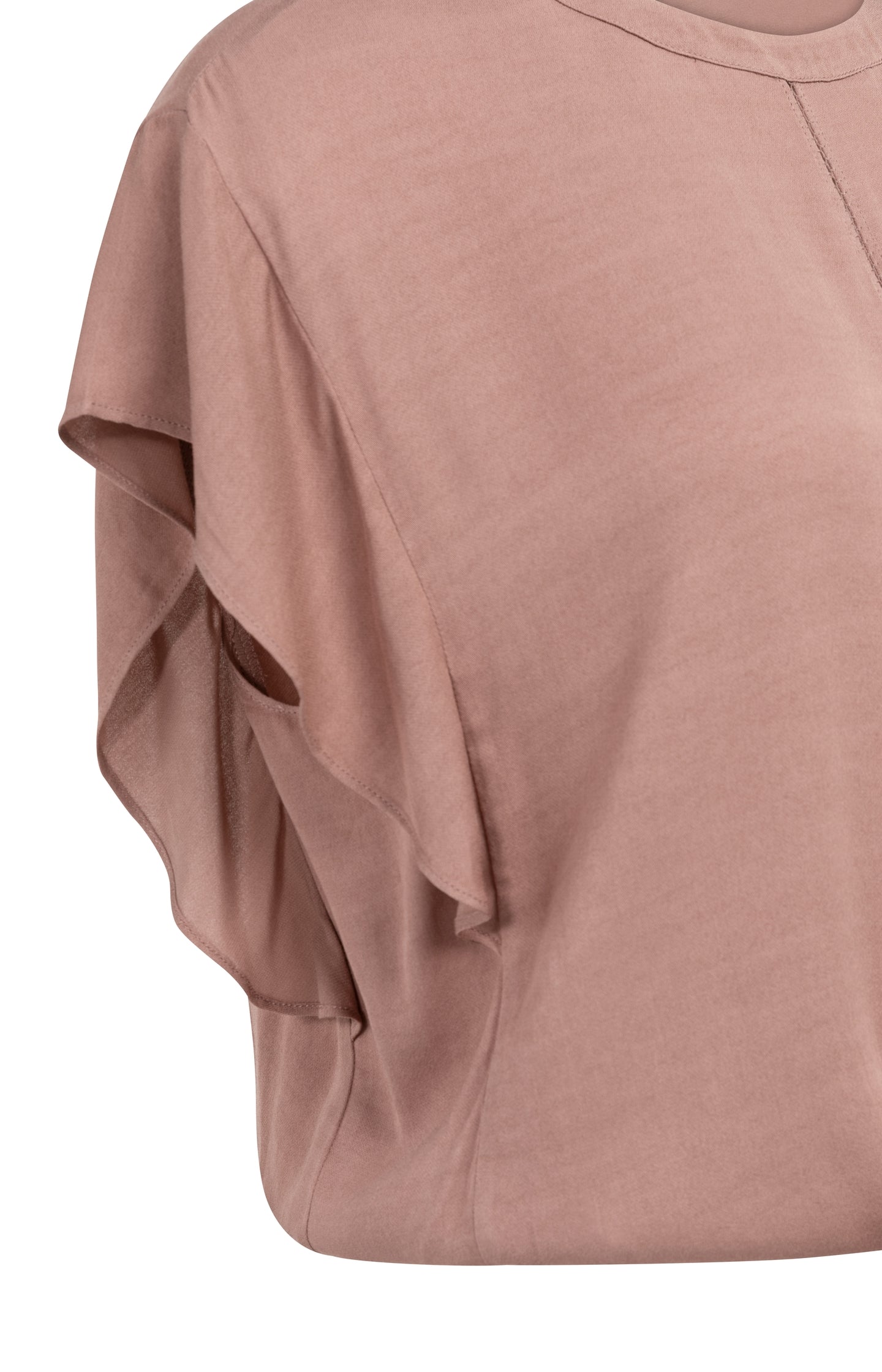 Flowy top with knot detail and elastic hem