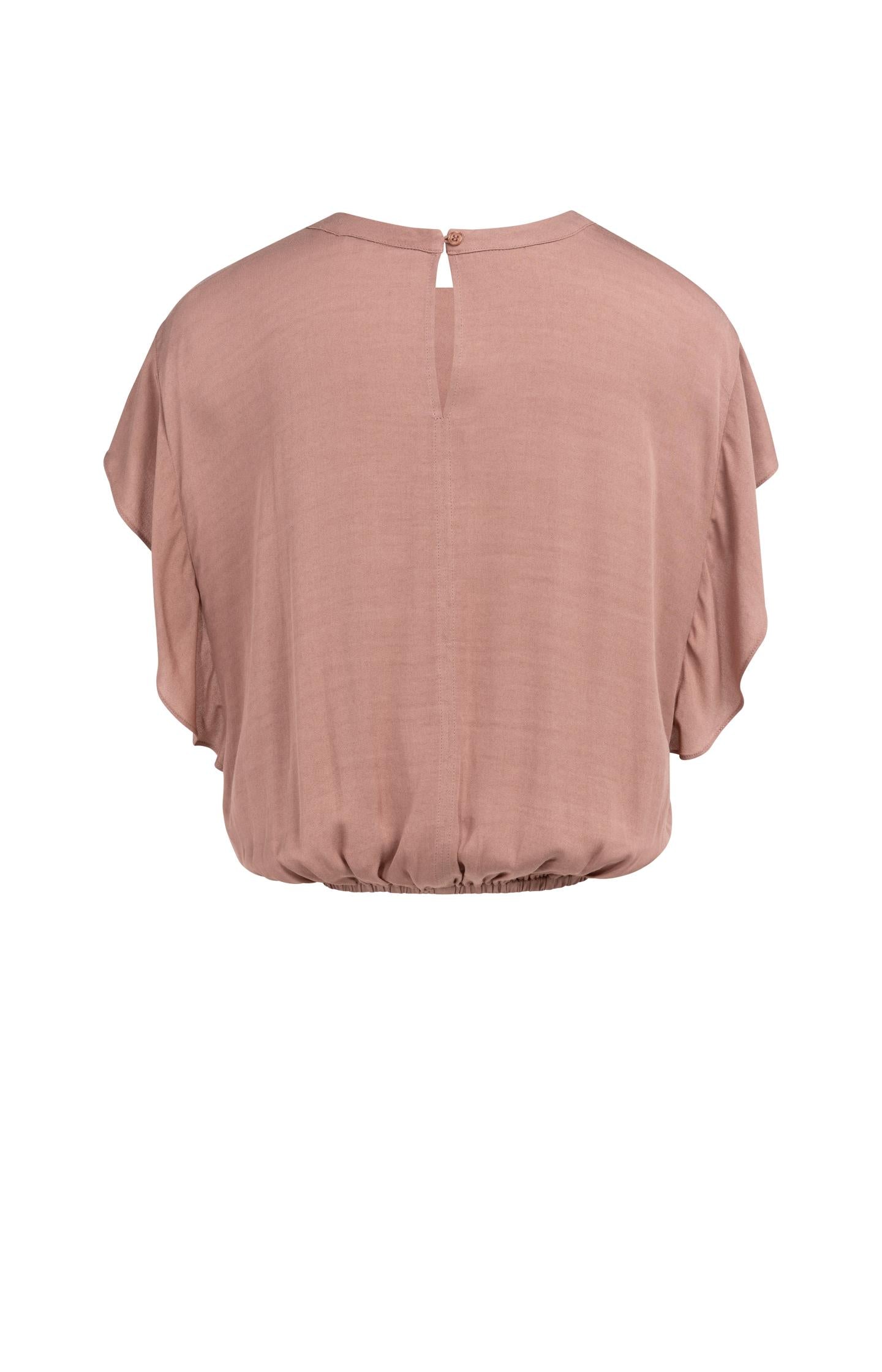 Flowy top with knot detail and elastic hem