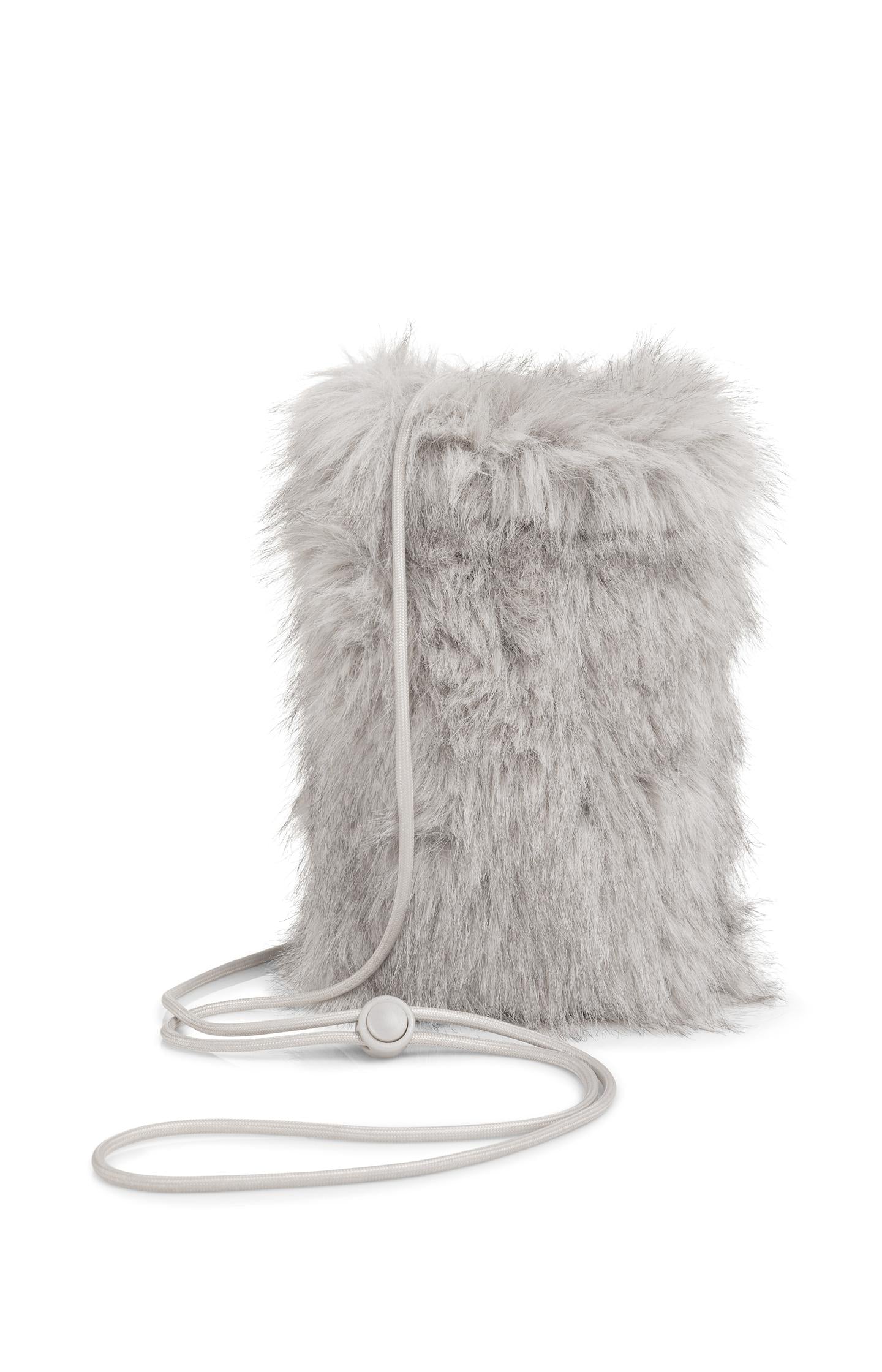 Fluffy phone bag with cord - Type: product