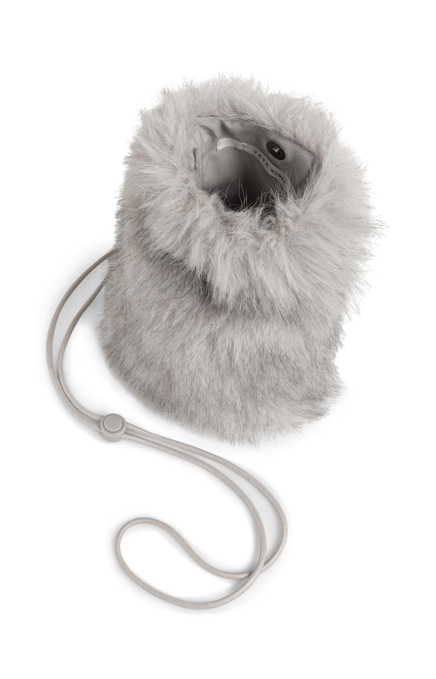 Fluffy phone bag with cord