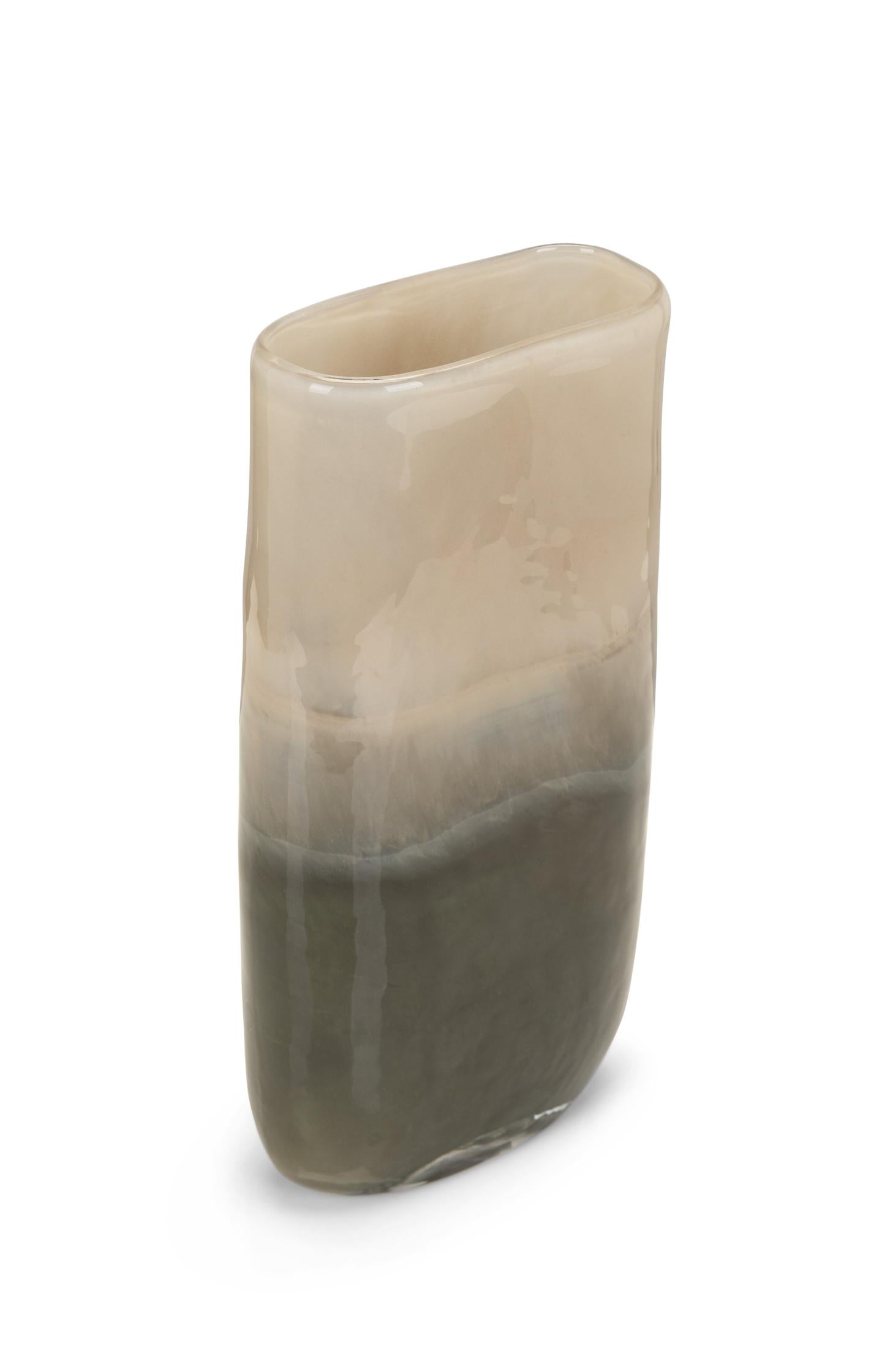 Glass vase with color gradient - large