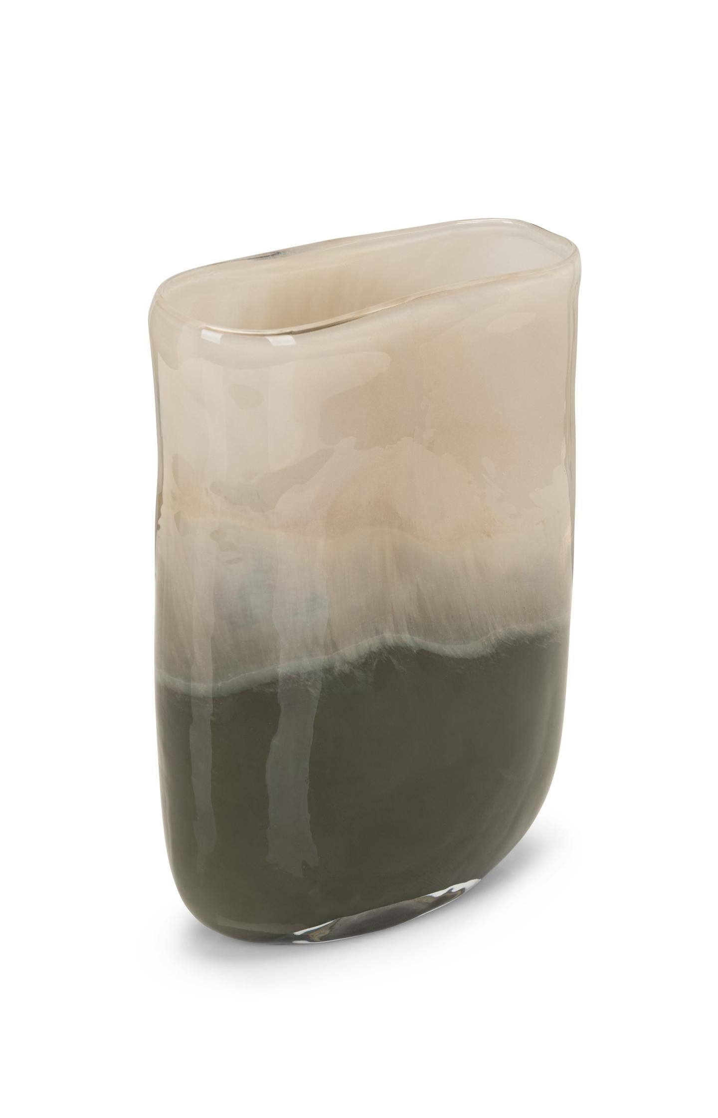 Glass vase with color gradient - small