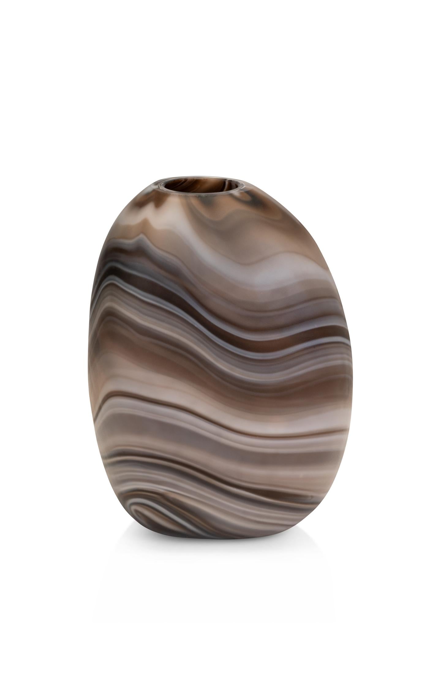 Glass vase with marble look - Type: product