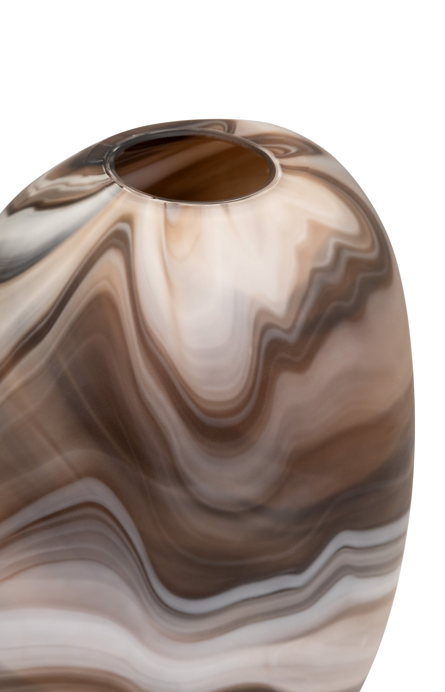 Glass vase with marble look