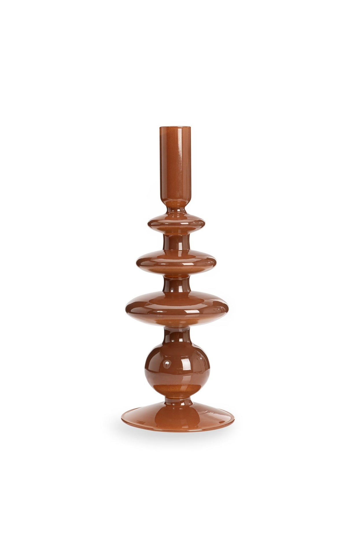 Glossy glass candle holder - large - Type: product