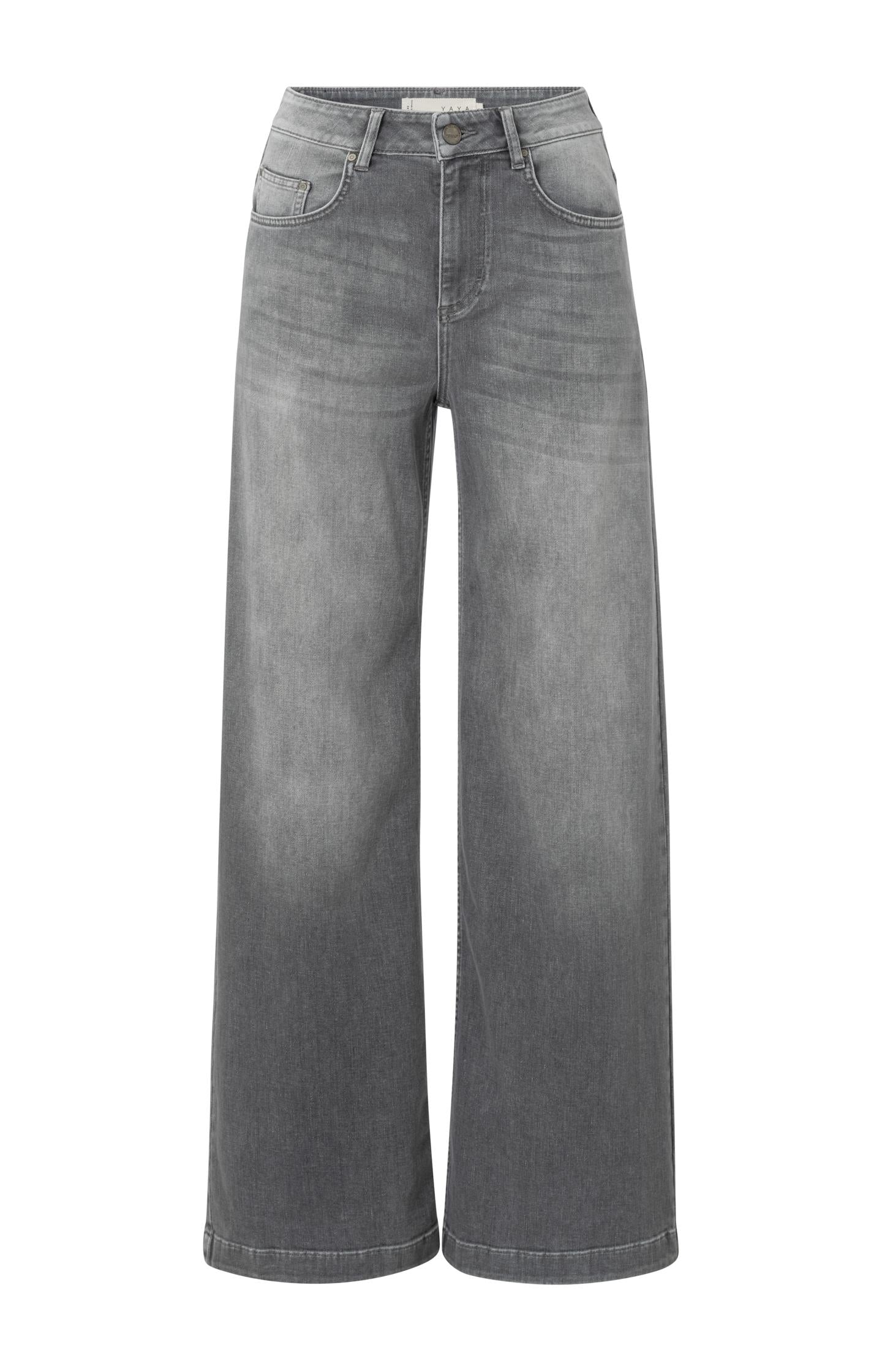 Gray jeans with high waist, extra wide legs and pockets - L34 - Type: product