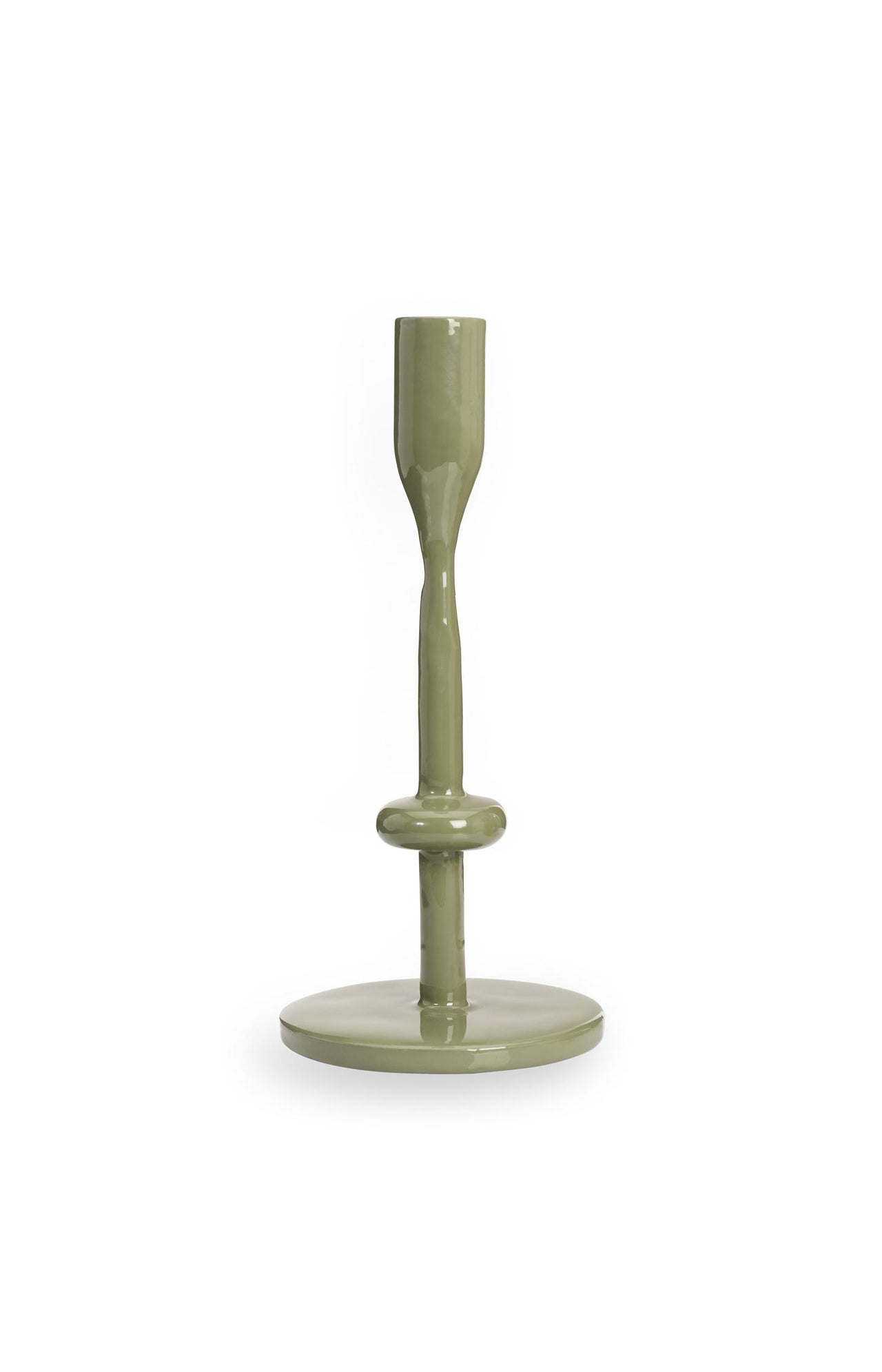 Green metal candle holder - Type: product