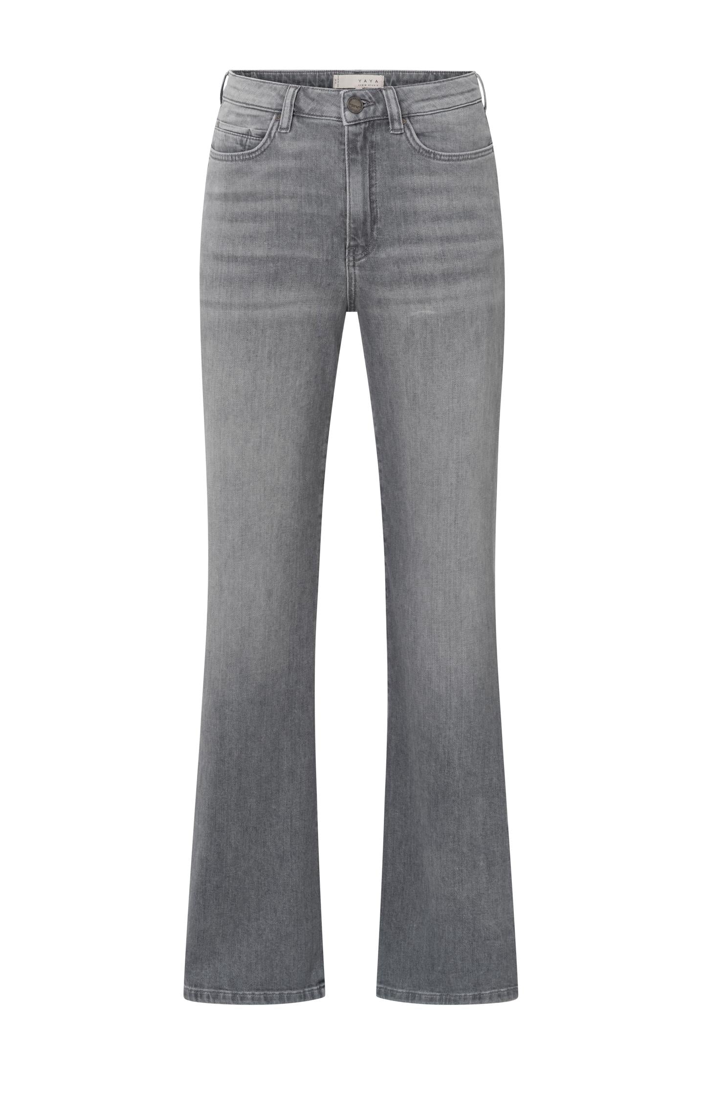 Grey wide-leg jeans with high waist (L30) - Type: product