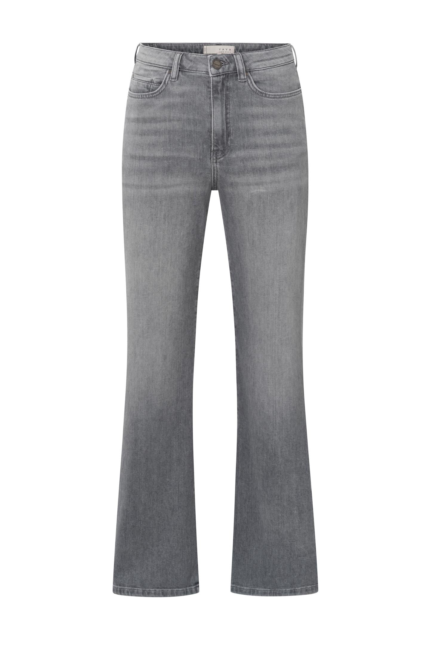 Grey wide-leg jeans with high waist (L32) - Type: product