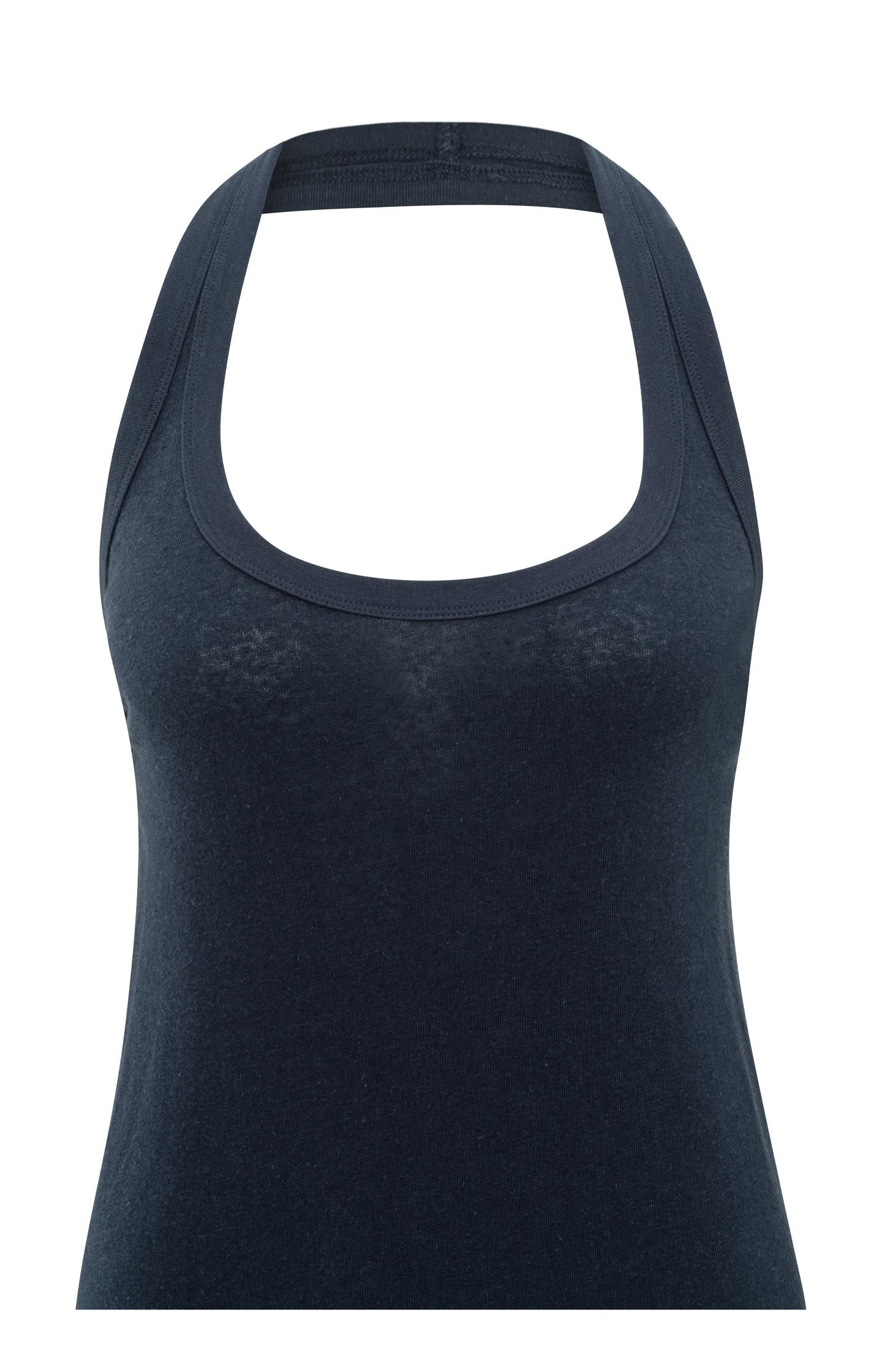 Halter dress with open back