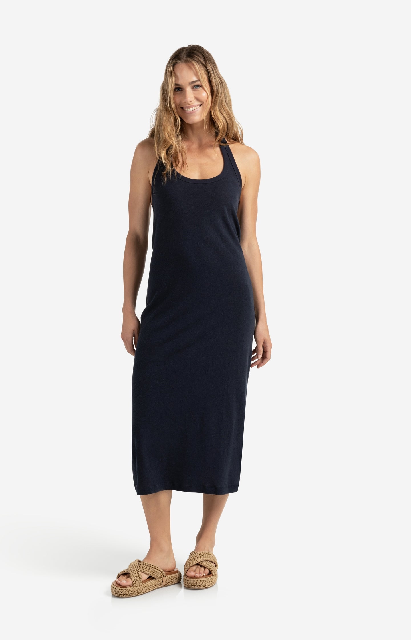 Halter dress with open back