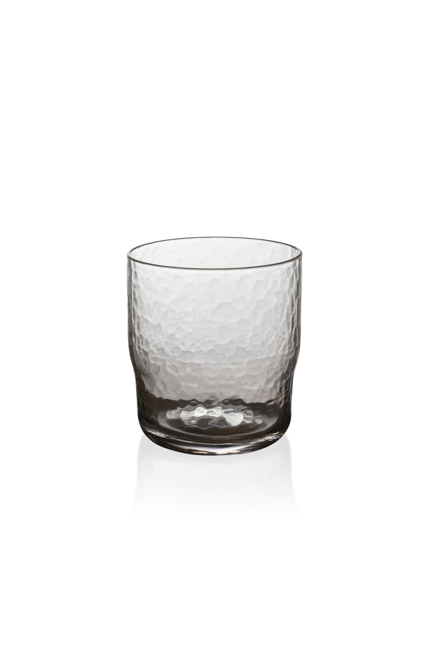 Hammered water glass