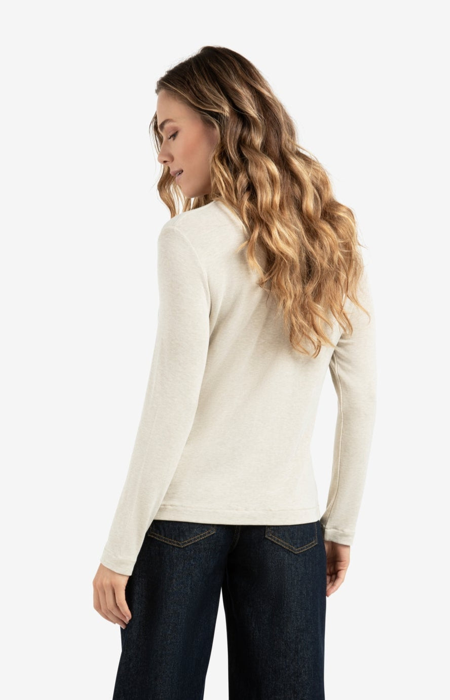 Heavyweight jersey top with long sleeves