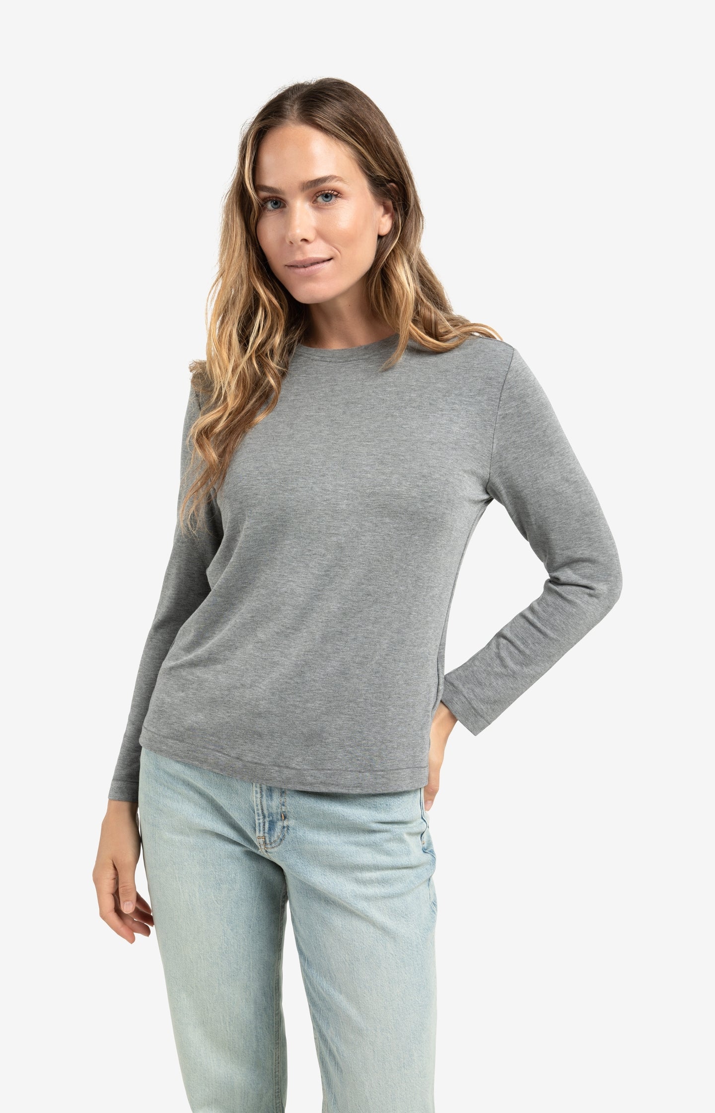 Heavyweight jersey top with long sleeves