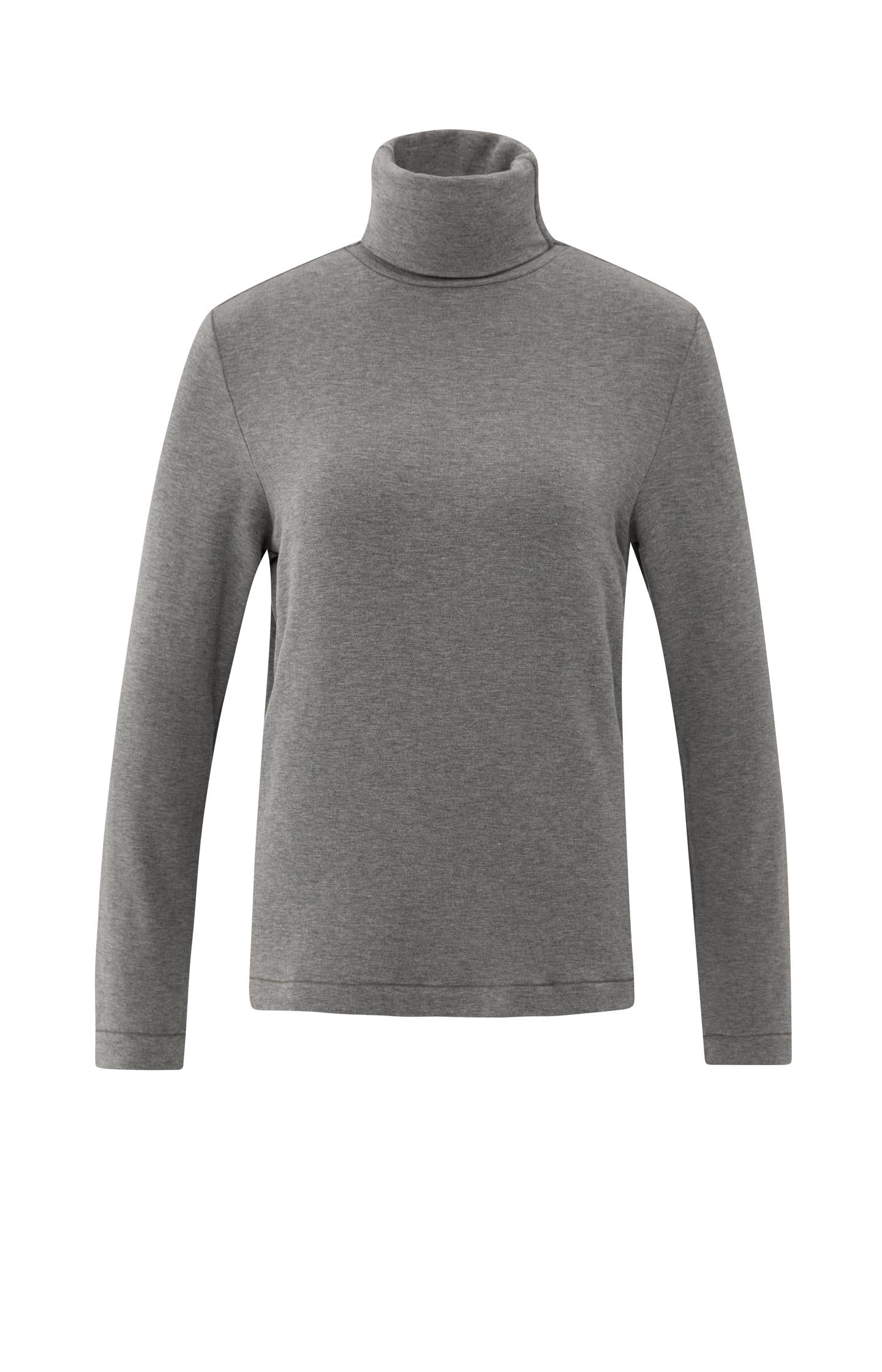 Heavyweight jersey top with turtleneck and long sleeves