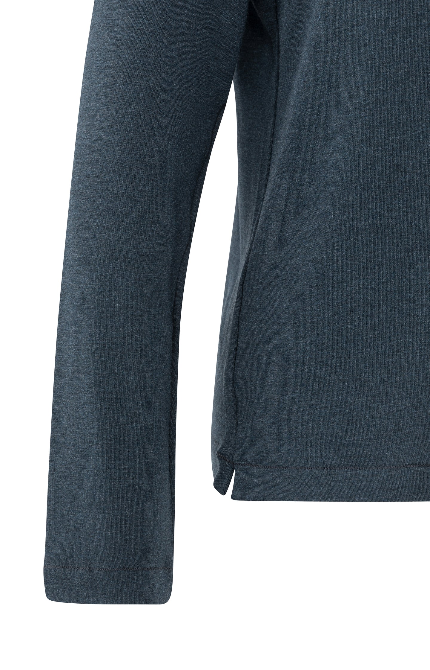 Heavyweight jersey top with turtleneck and long sleeves