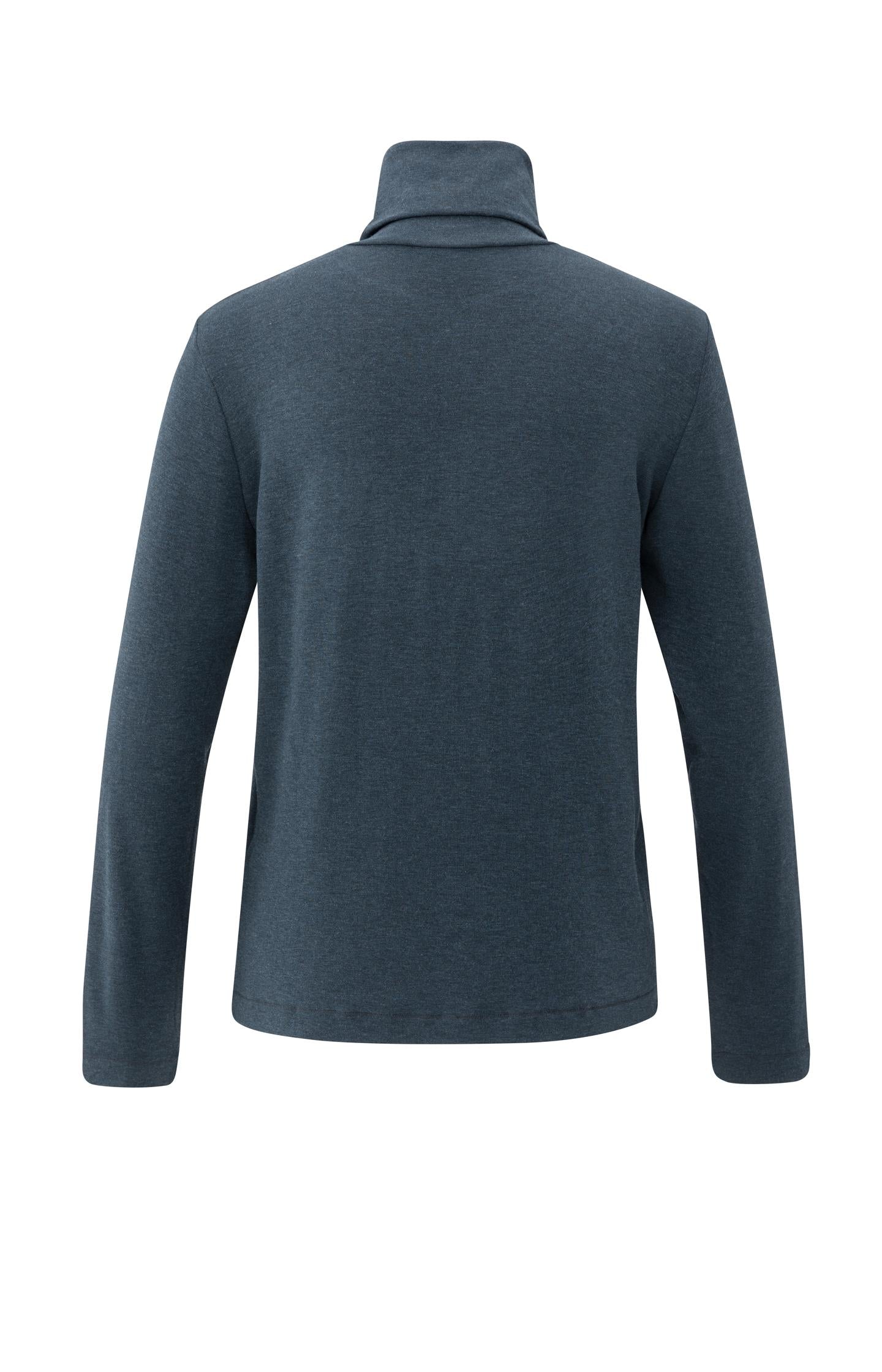 Heavyweight jersey top with turtleneck and long sleeves
