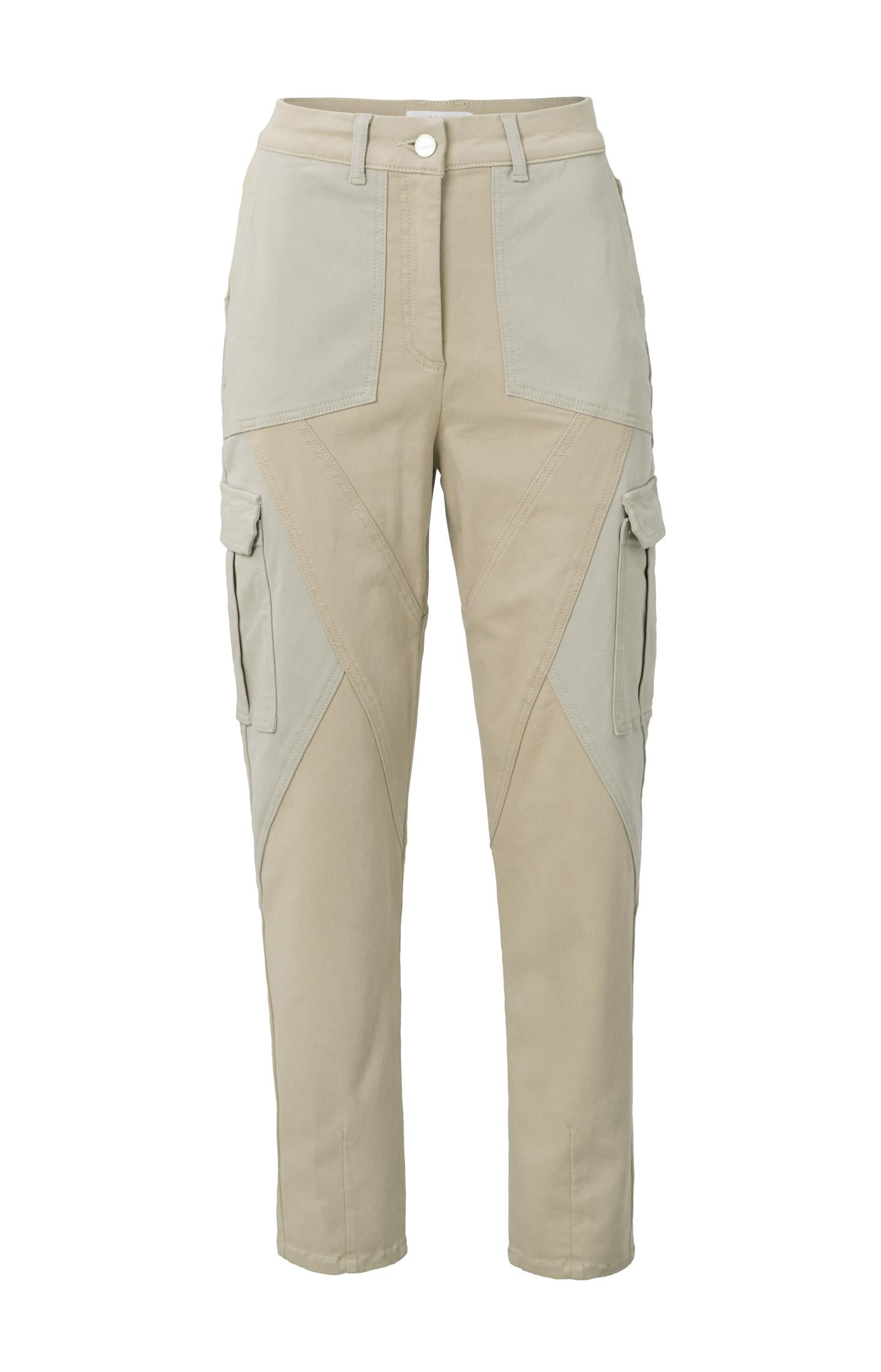 High waist cargo trousers with six pocket style and zip fly - Type: product