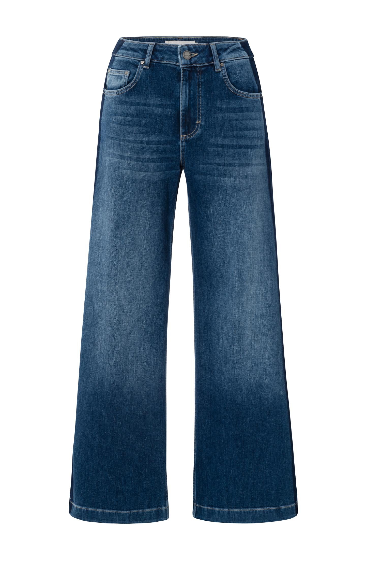 High waist jeans with tape detail and wide legs (L32) - Type: product