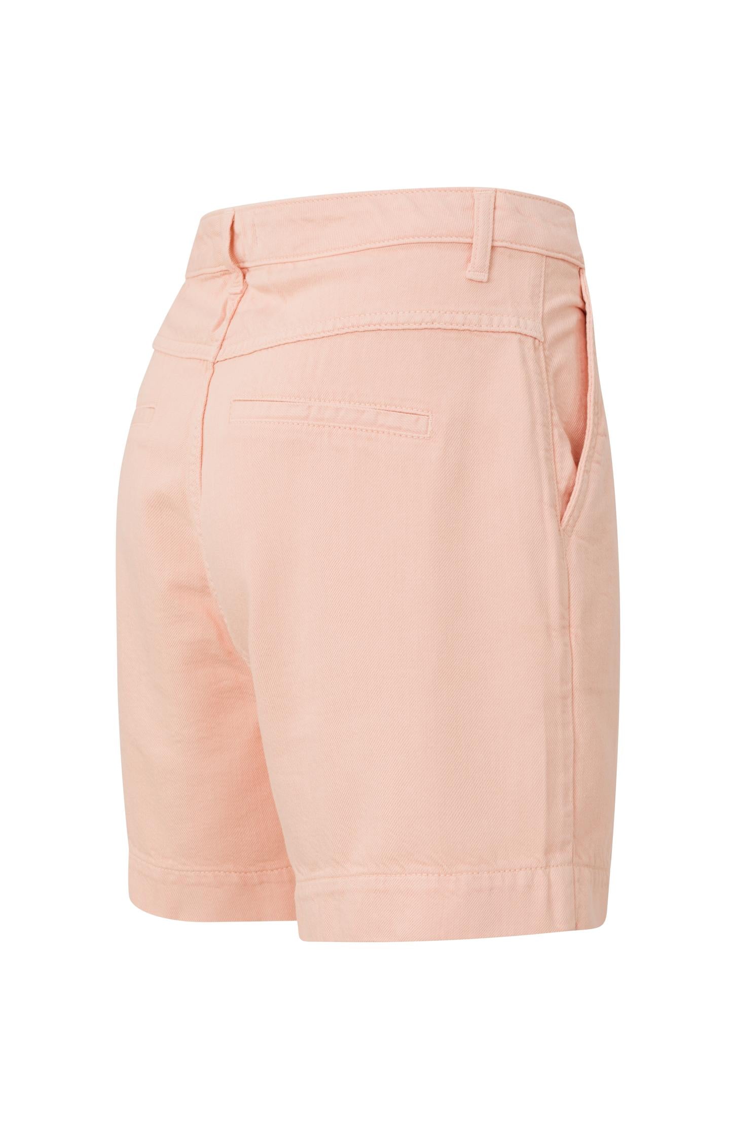 High waist loose denim shorts with pockets and zip fly