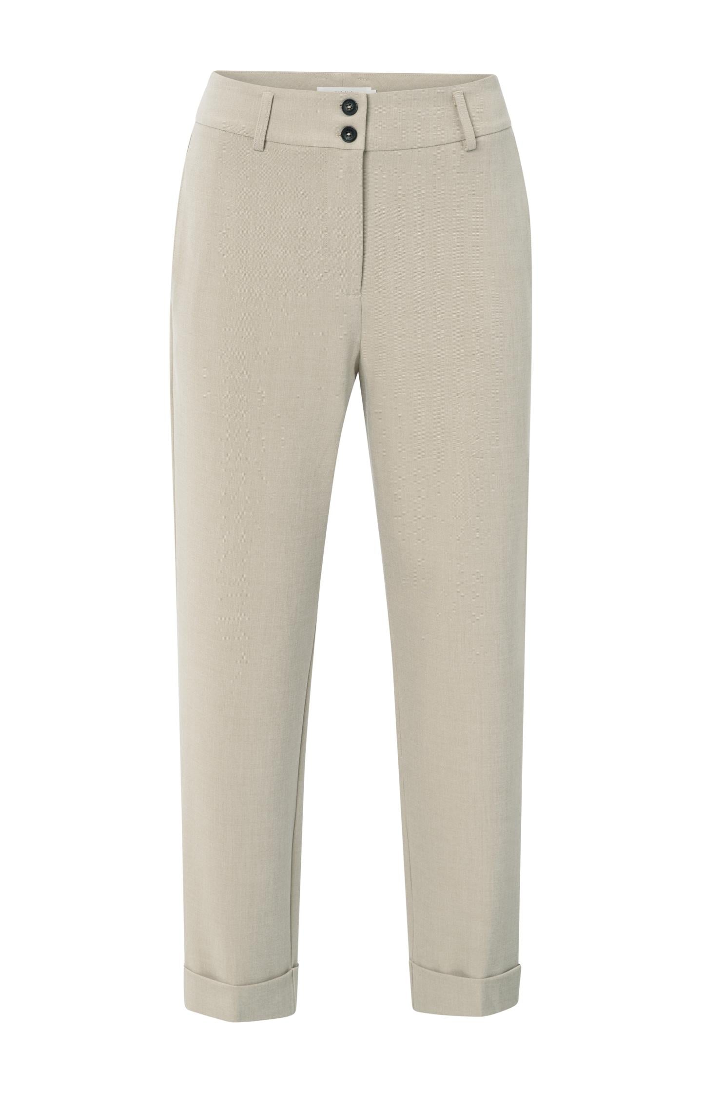 High waist tailored trousers with turn-ups - Type: product